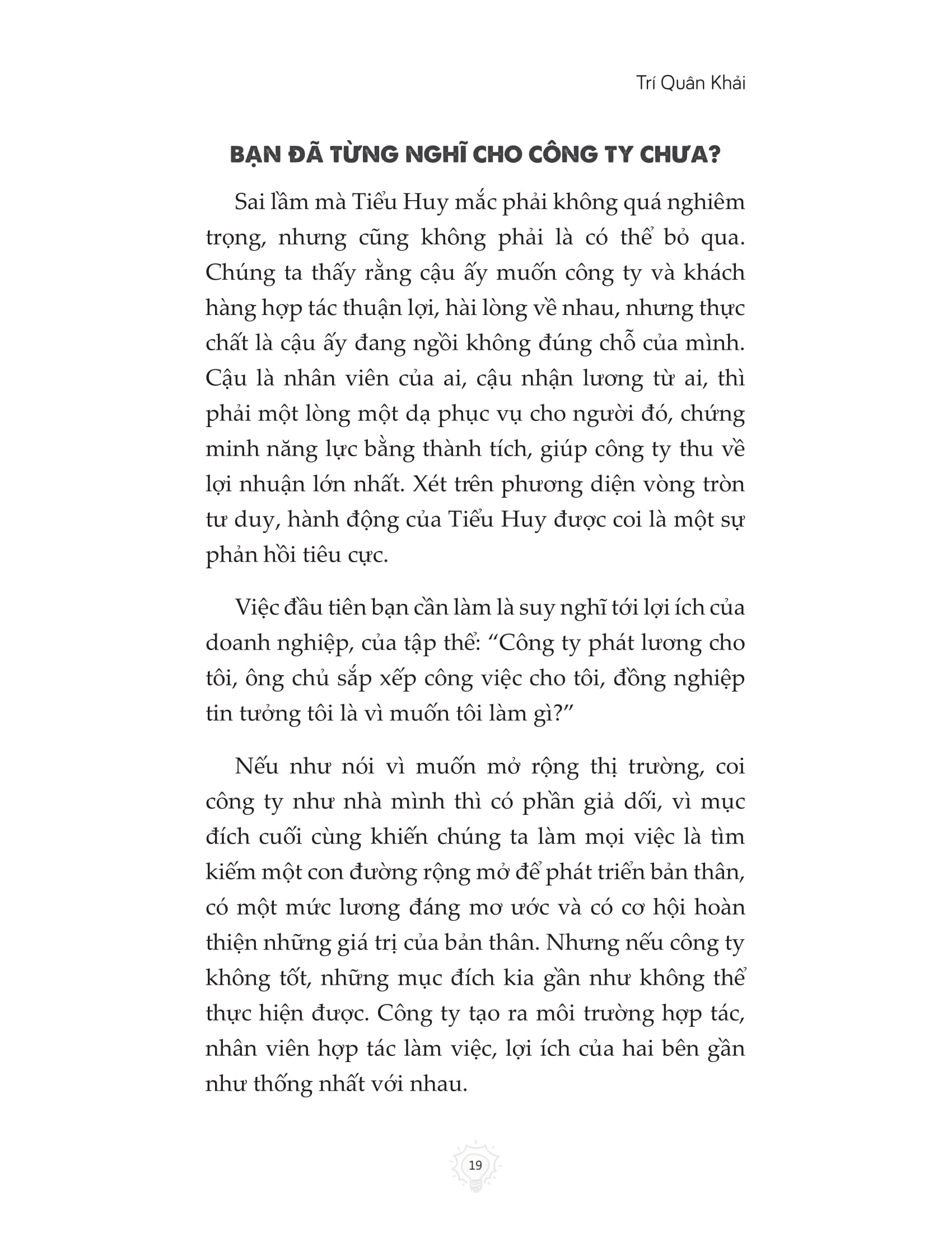 rèn luyện tư duy trong công việc