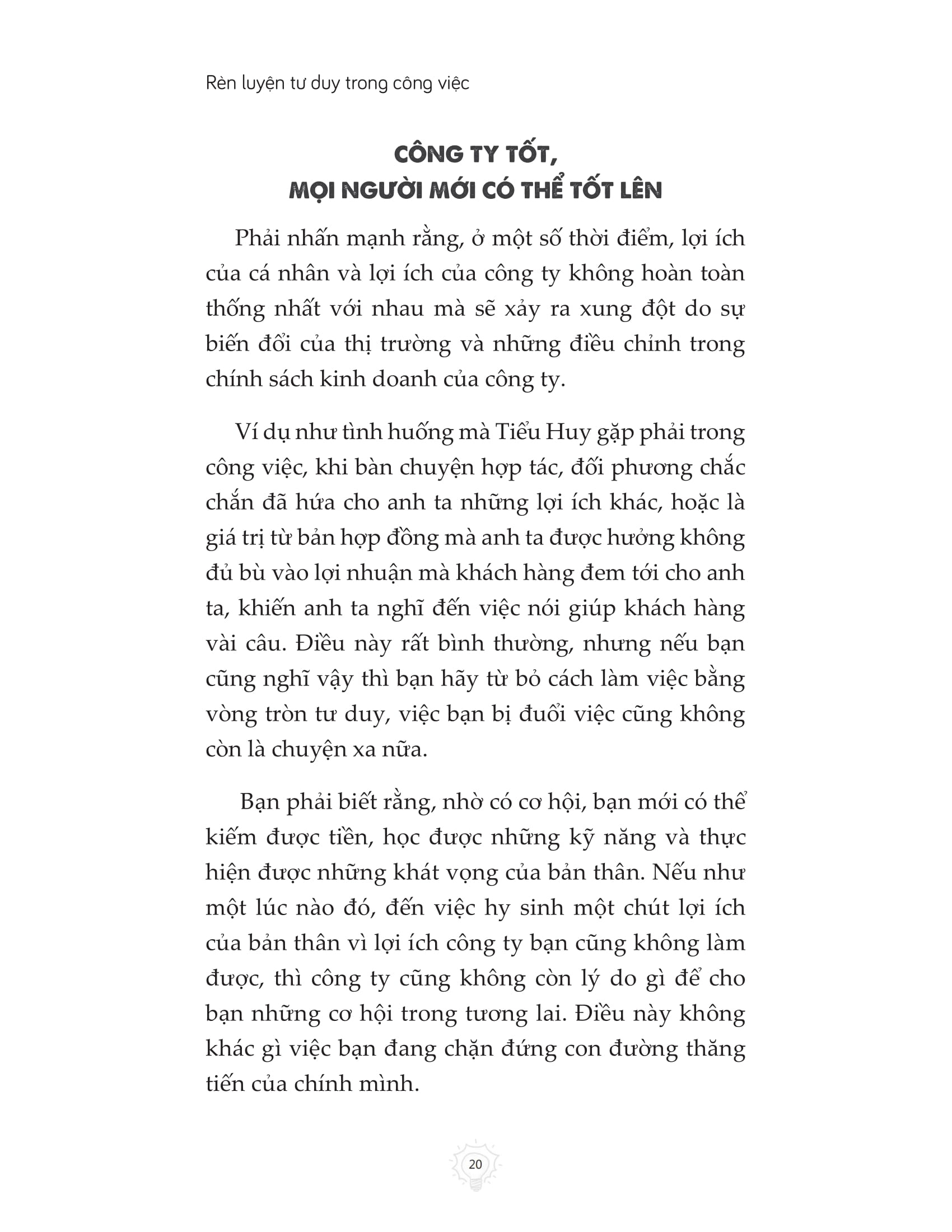 rèn luyện tư duy trong công việc