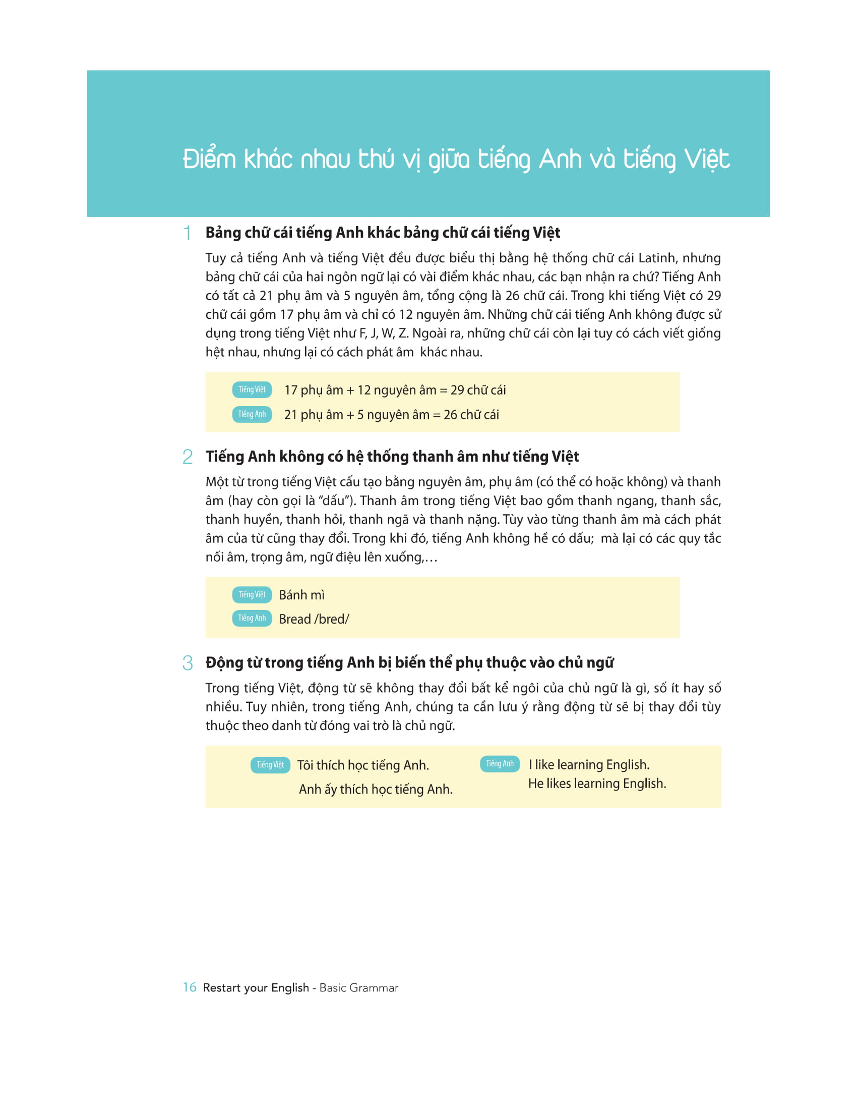 restart your english - basic grammar - yêu lại tiếng anh từ đầu