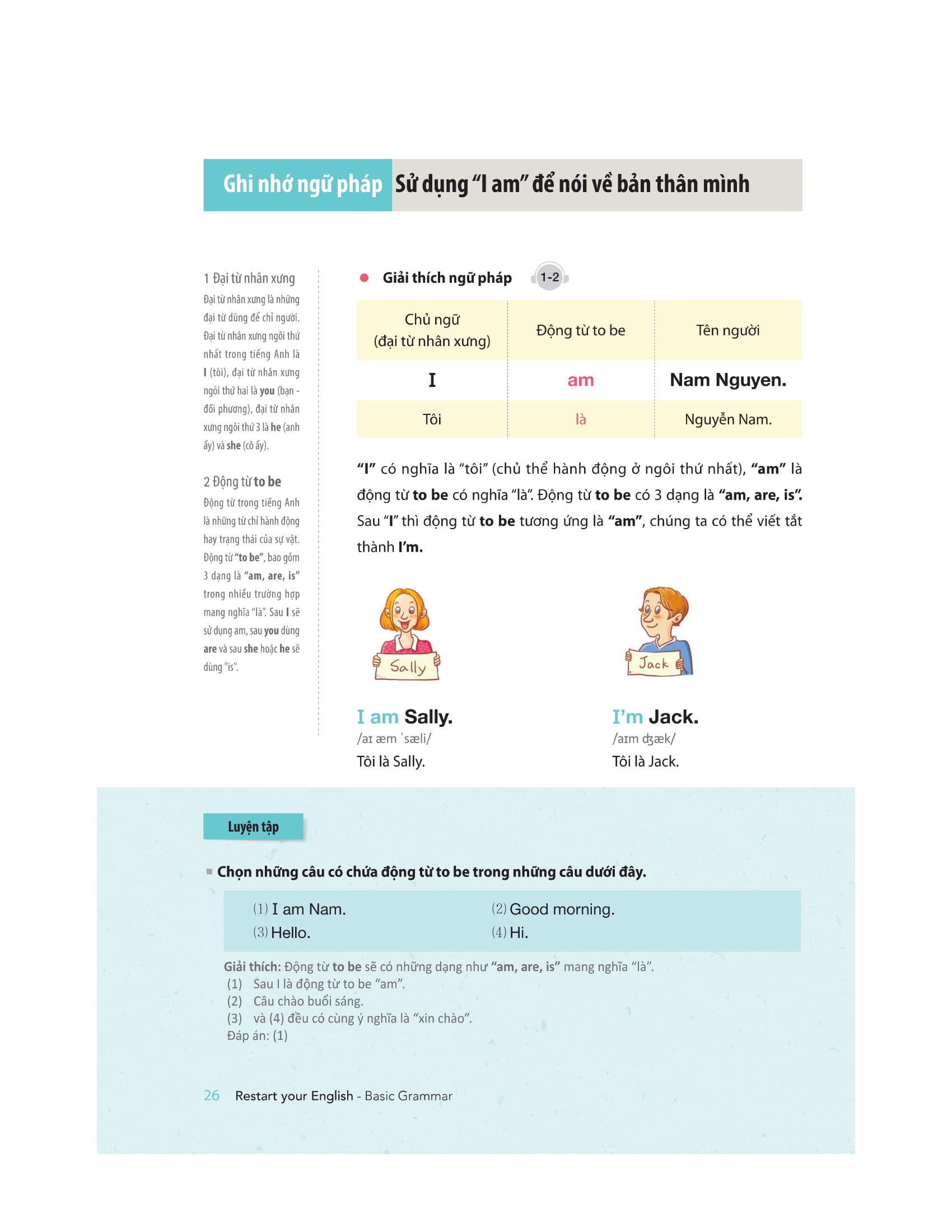restart your english - basic grammar - yêu lại tiếng anh từ đầu