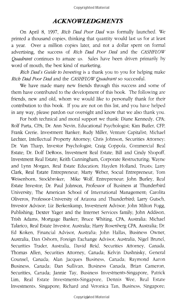 rich dad's guide to investing (intl)