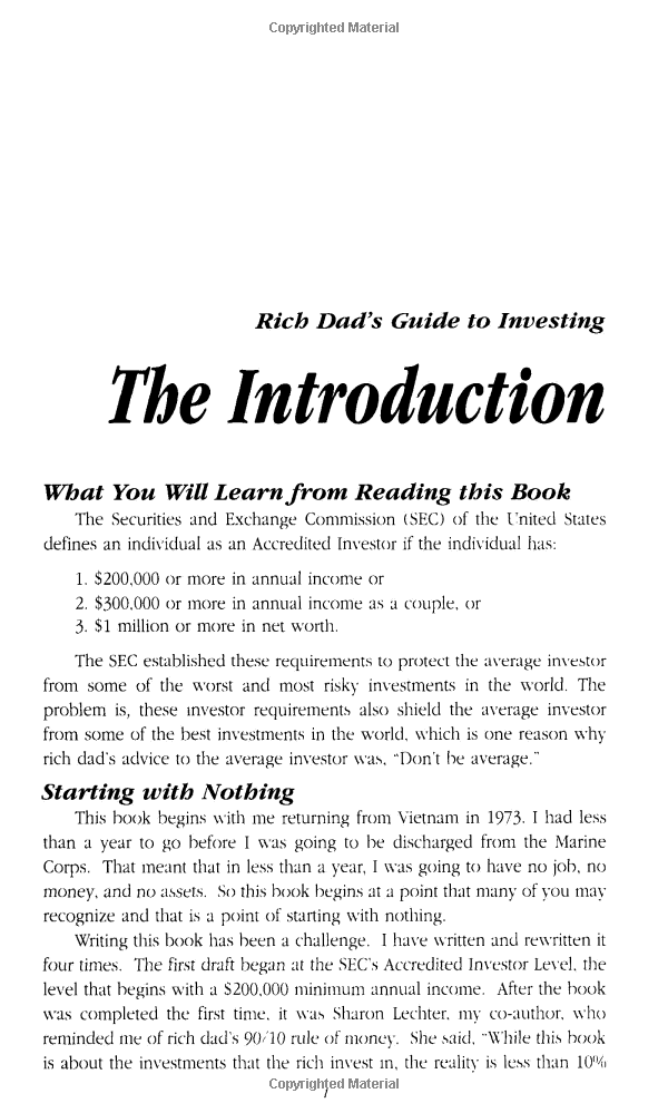 rich dad's guide to investing (intl)