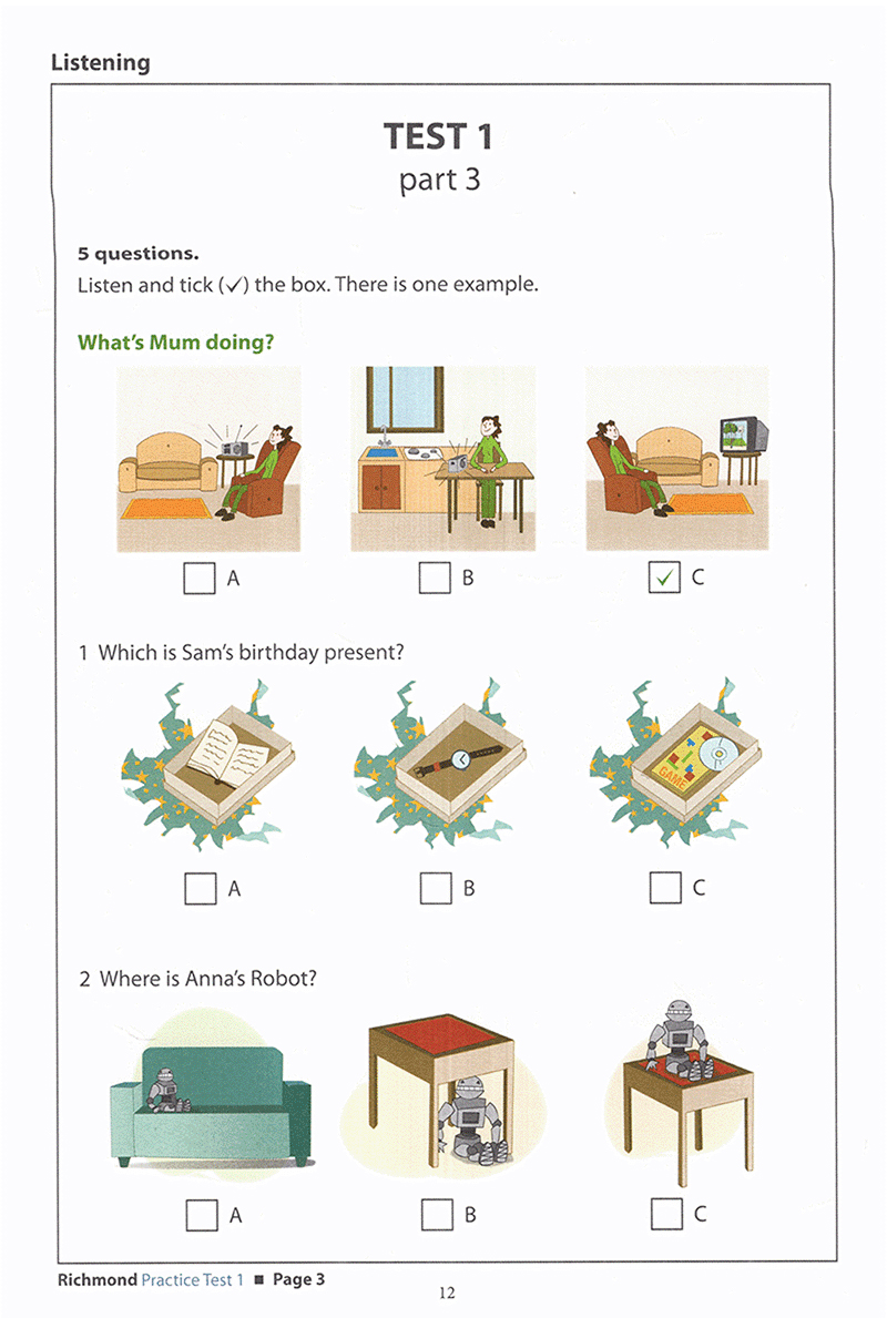 richmond practice tests starers