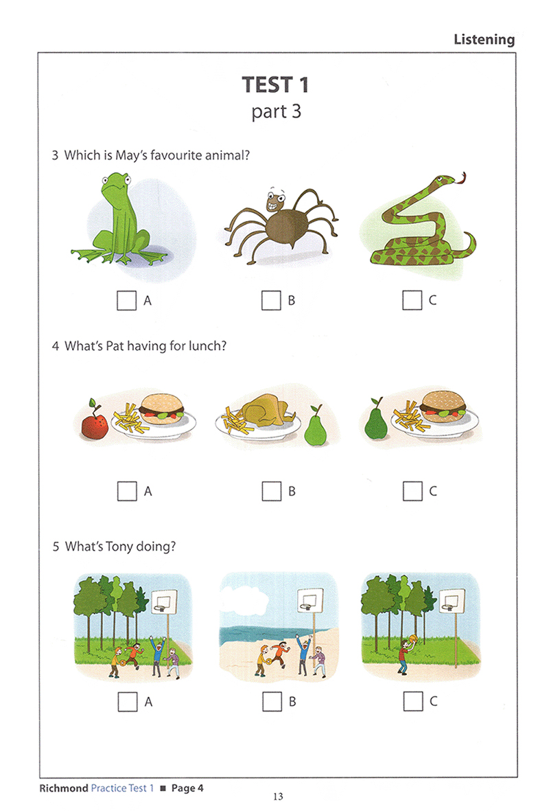 richmond practice tests starers