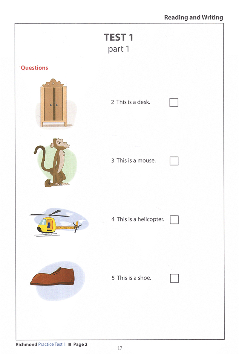 richmond practice tests starers