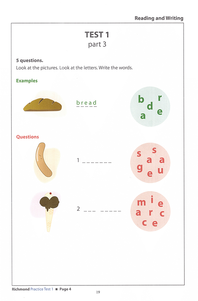 richmond practice tests starers