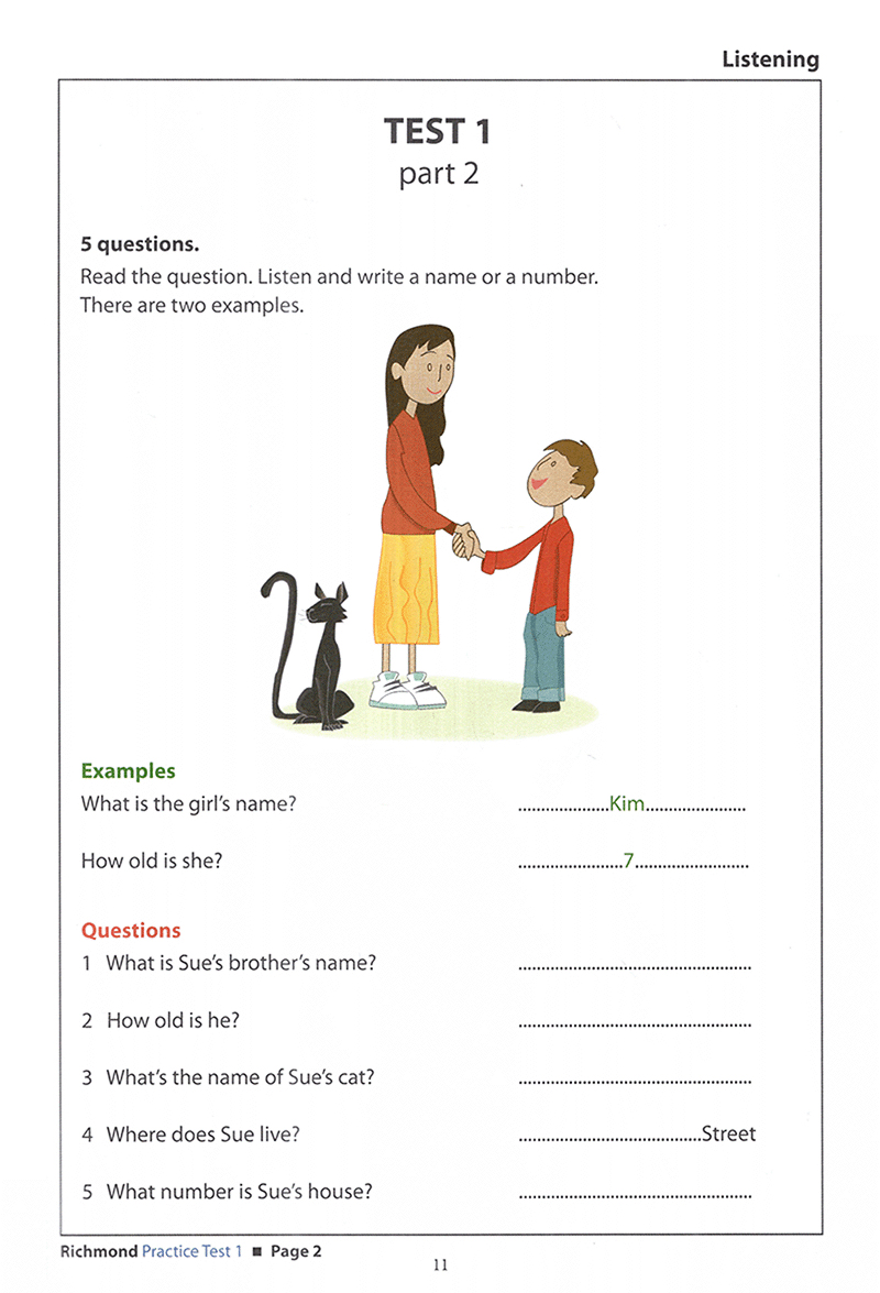 richmond practice tests starers