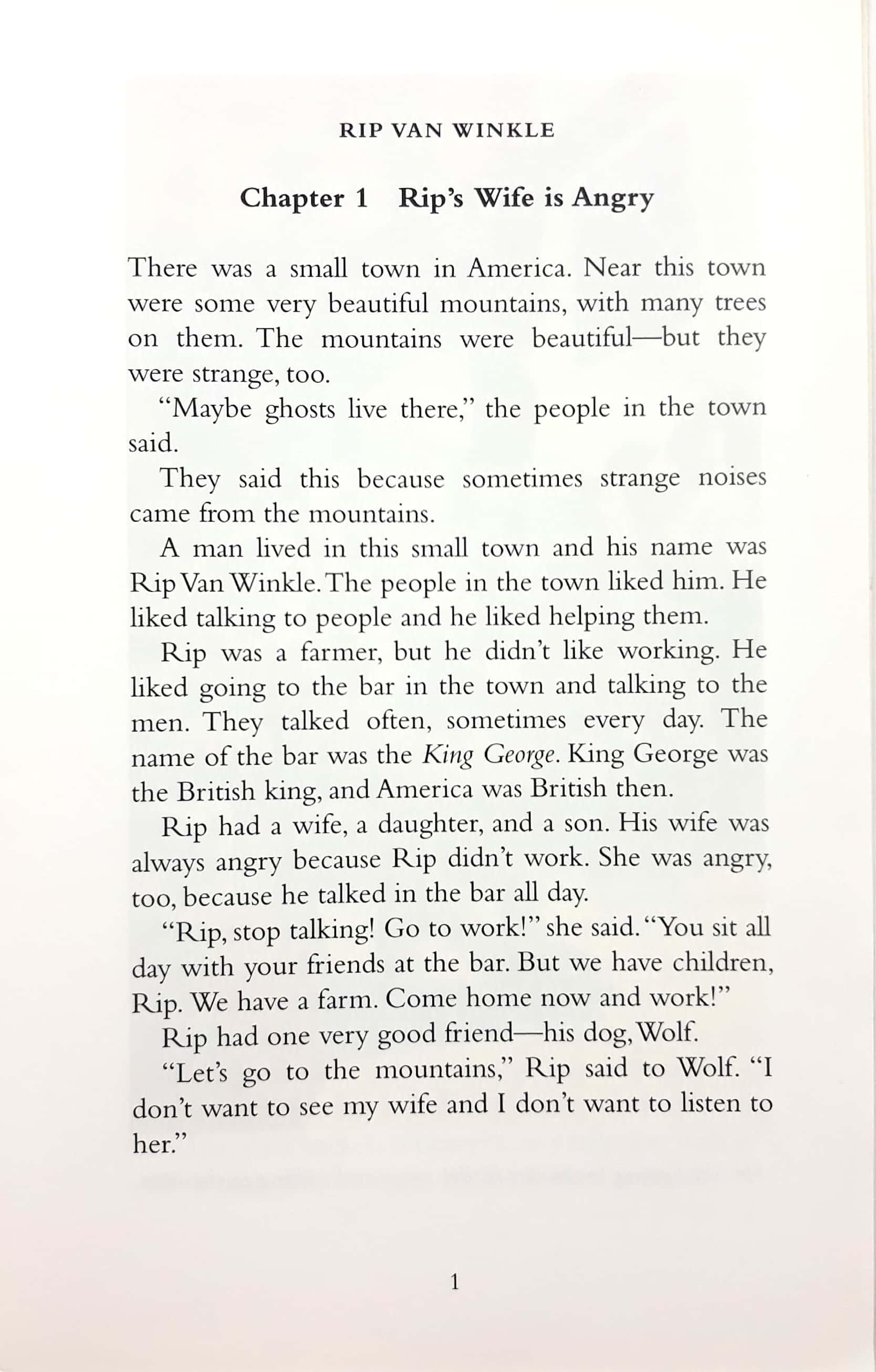 rip van winkle and the legend of sleepy hollow: level 1