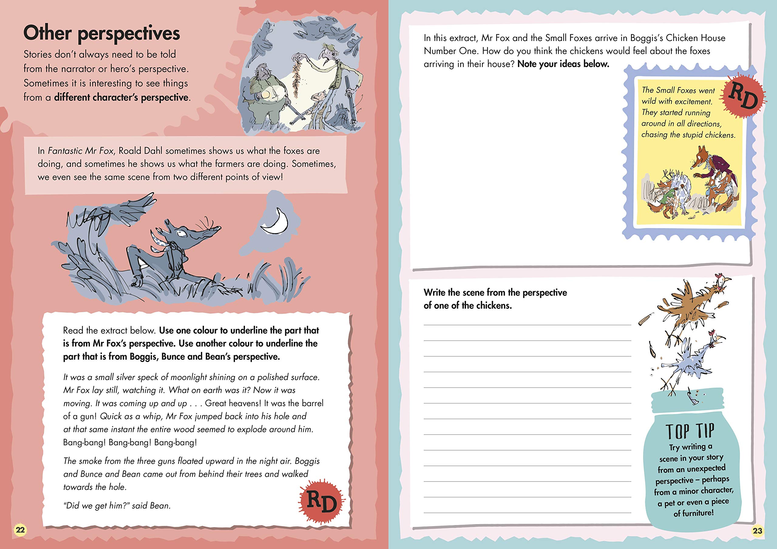 roald dahl creative writing with fantastic mr fox: how to write a marvellous plot