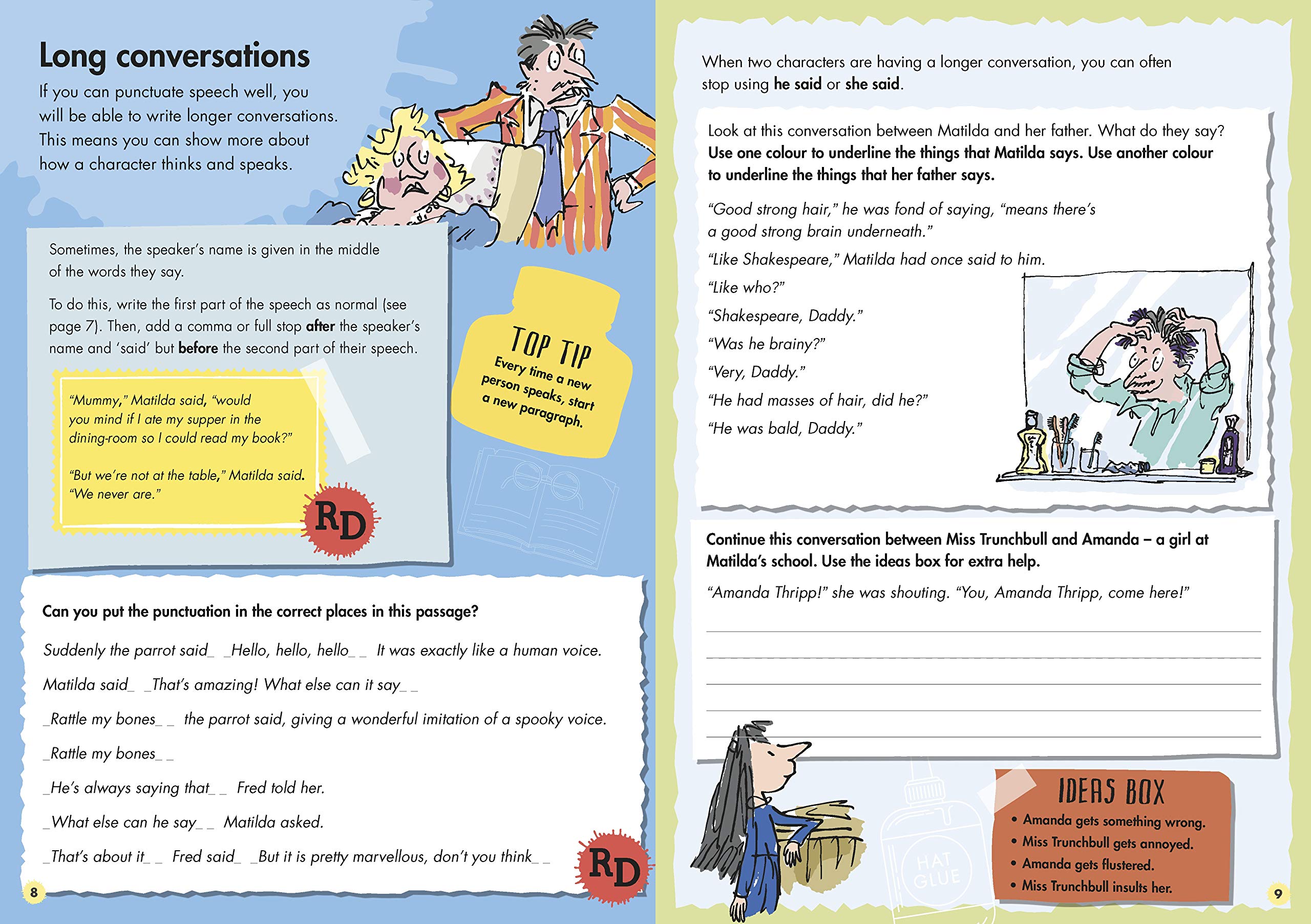 roald dahl's creative writing with matilda: how to write spellbinding speech (roald dahl creative writing)