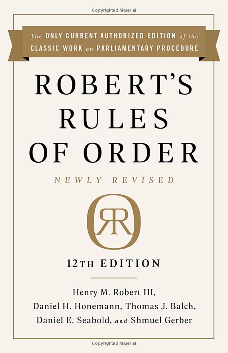 robert's rules of order newly revised (12th edition)