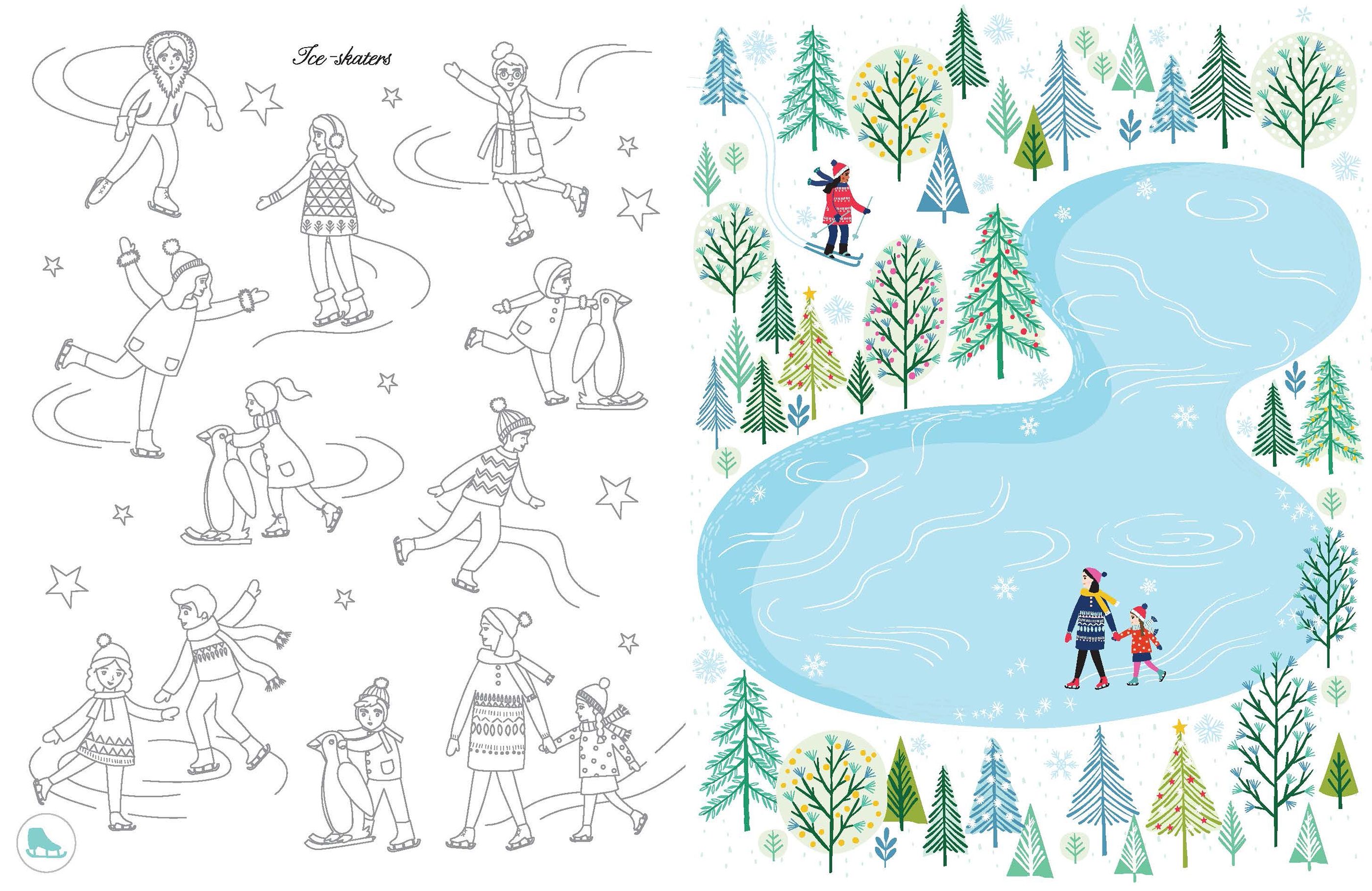 rub-down transfer book: christmas