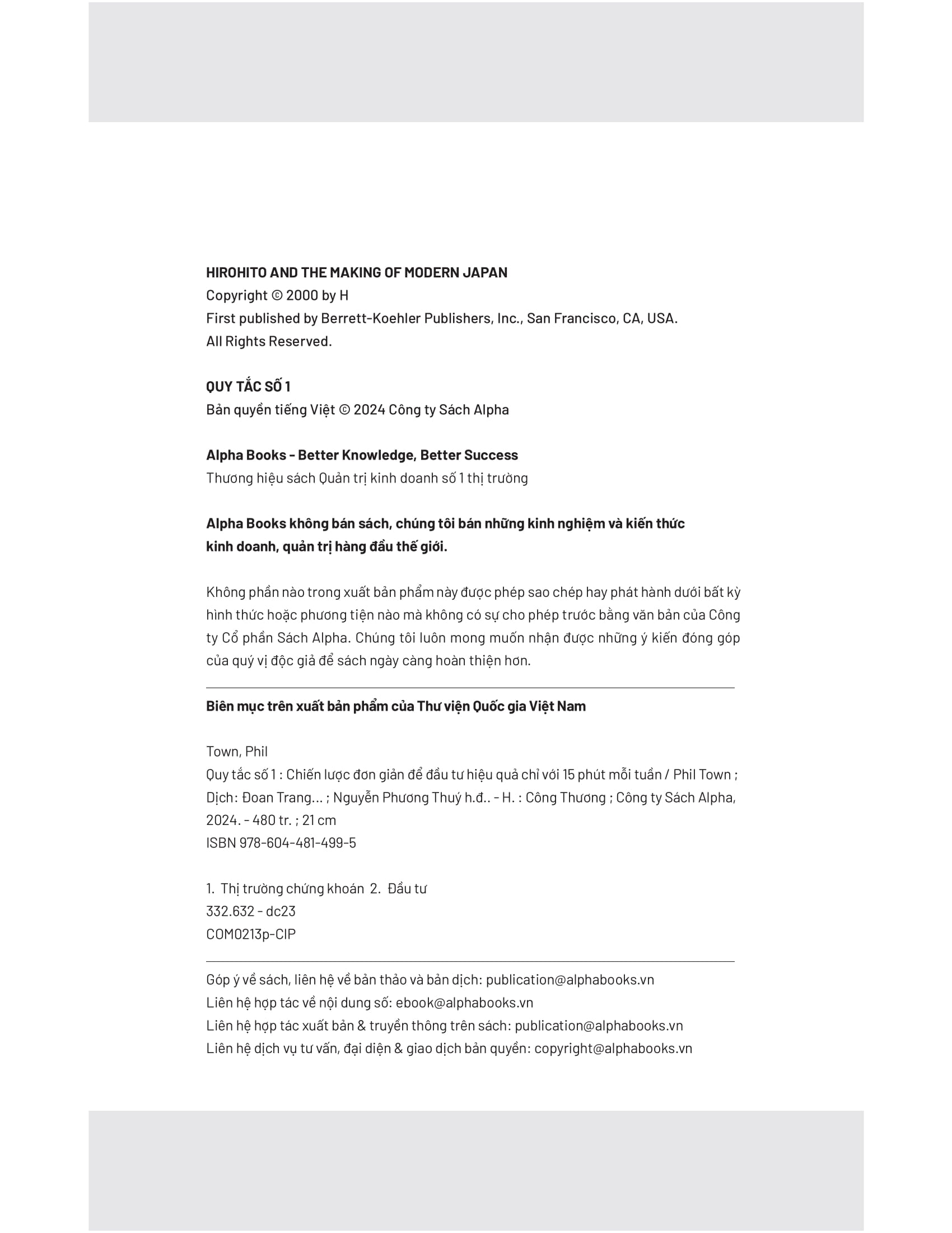 rule #1 - quy tắc số 1