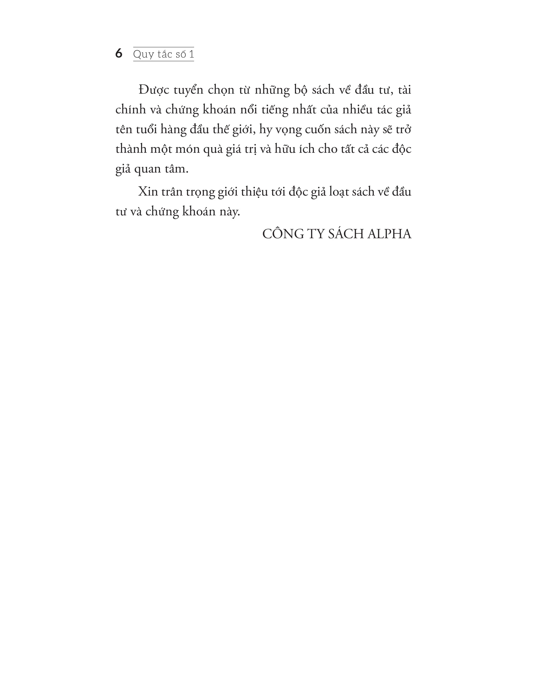 rule #1 - quy tắc số 1