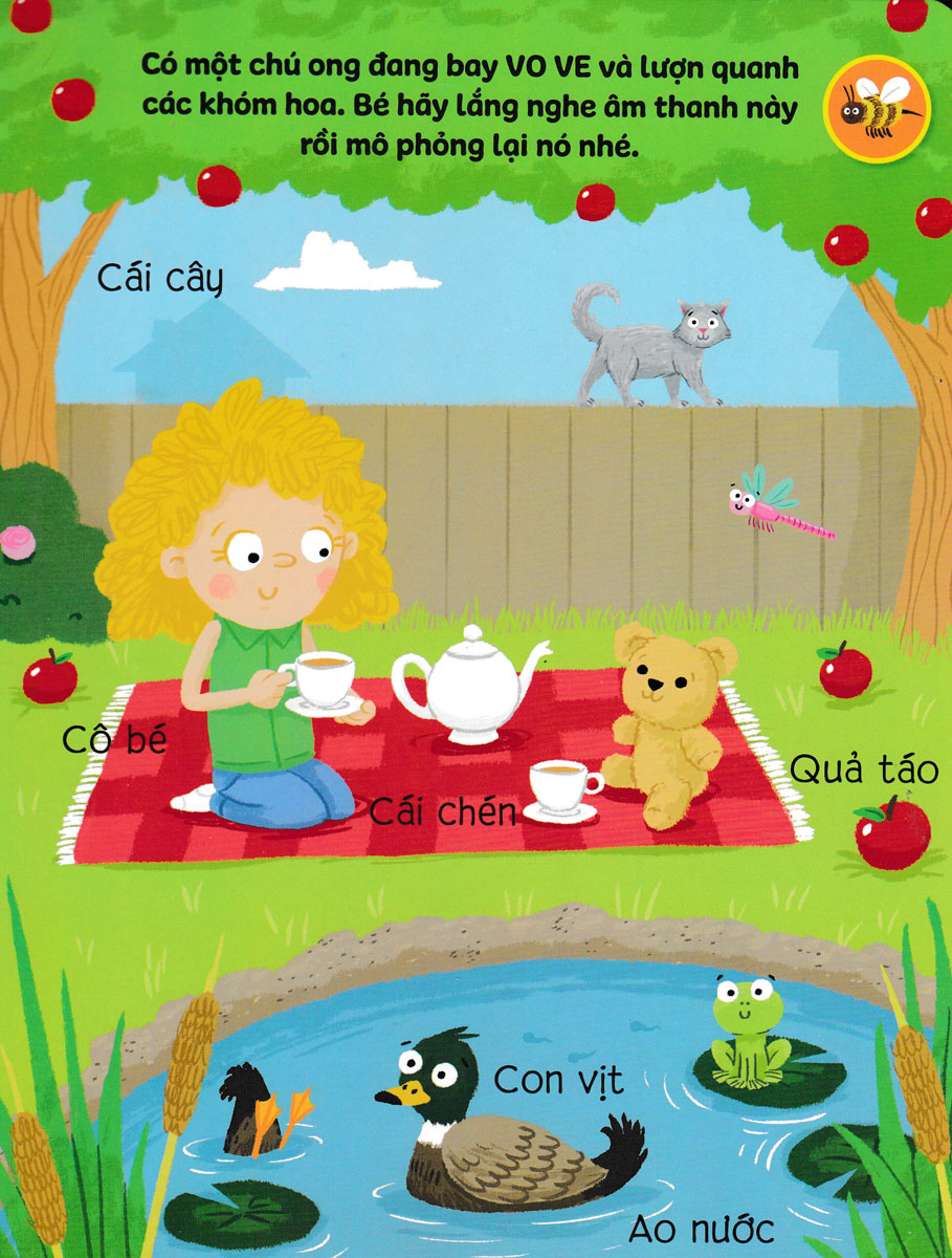 sách âm thanh - 8 âm thanh sinh động - những từ vựng đầu đời của bé