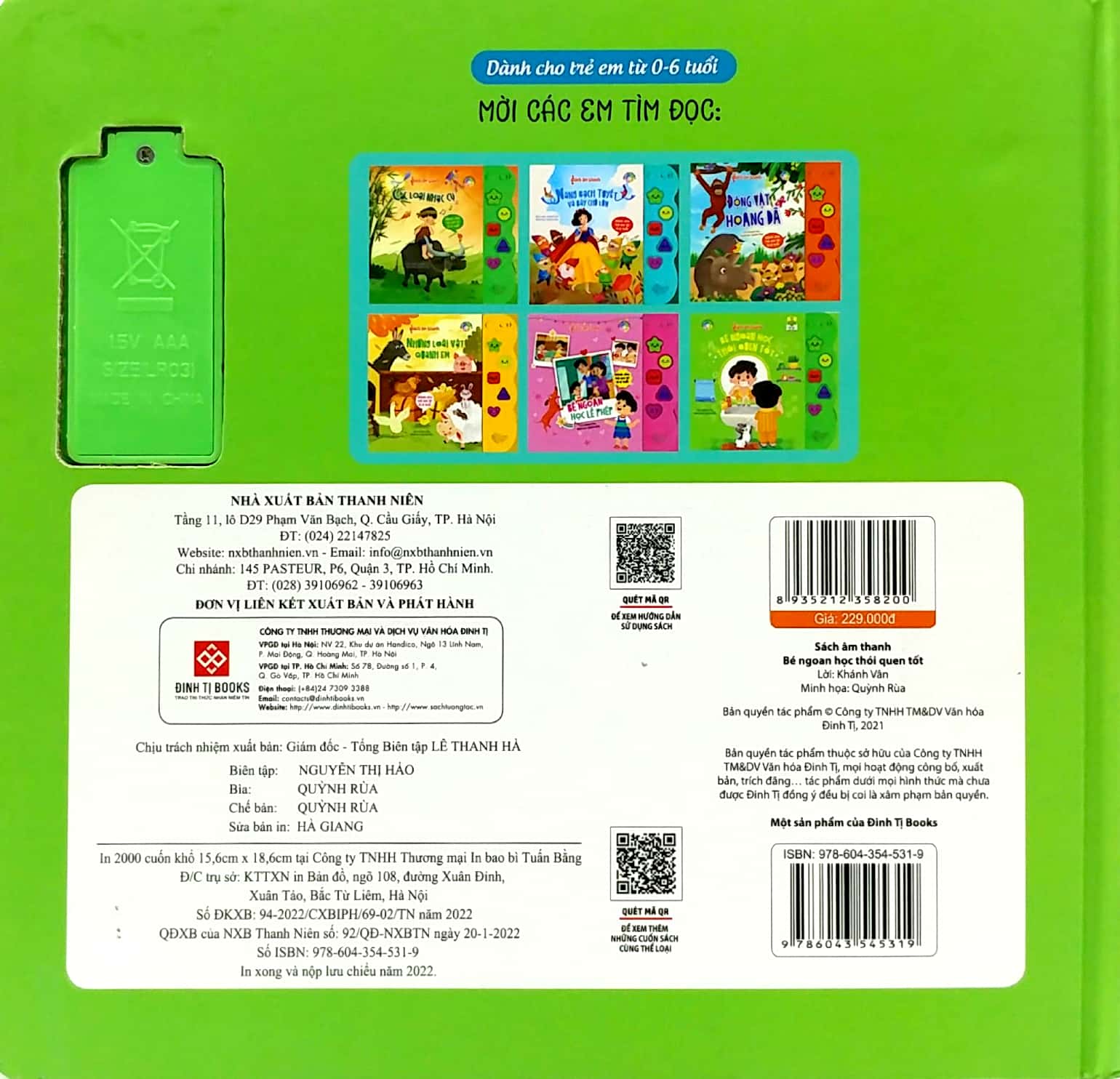 sách âm thanh - bé ngoan học thói quen tốt