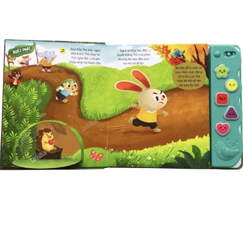 sách âm thanh - thỏ và rùa