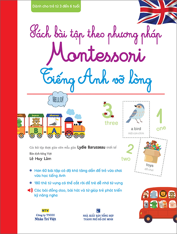 sách bài tập theo phương pháp montessori - tiếng anh vỡ lòng (cd)