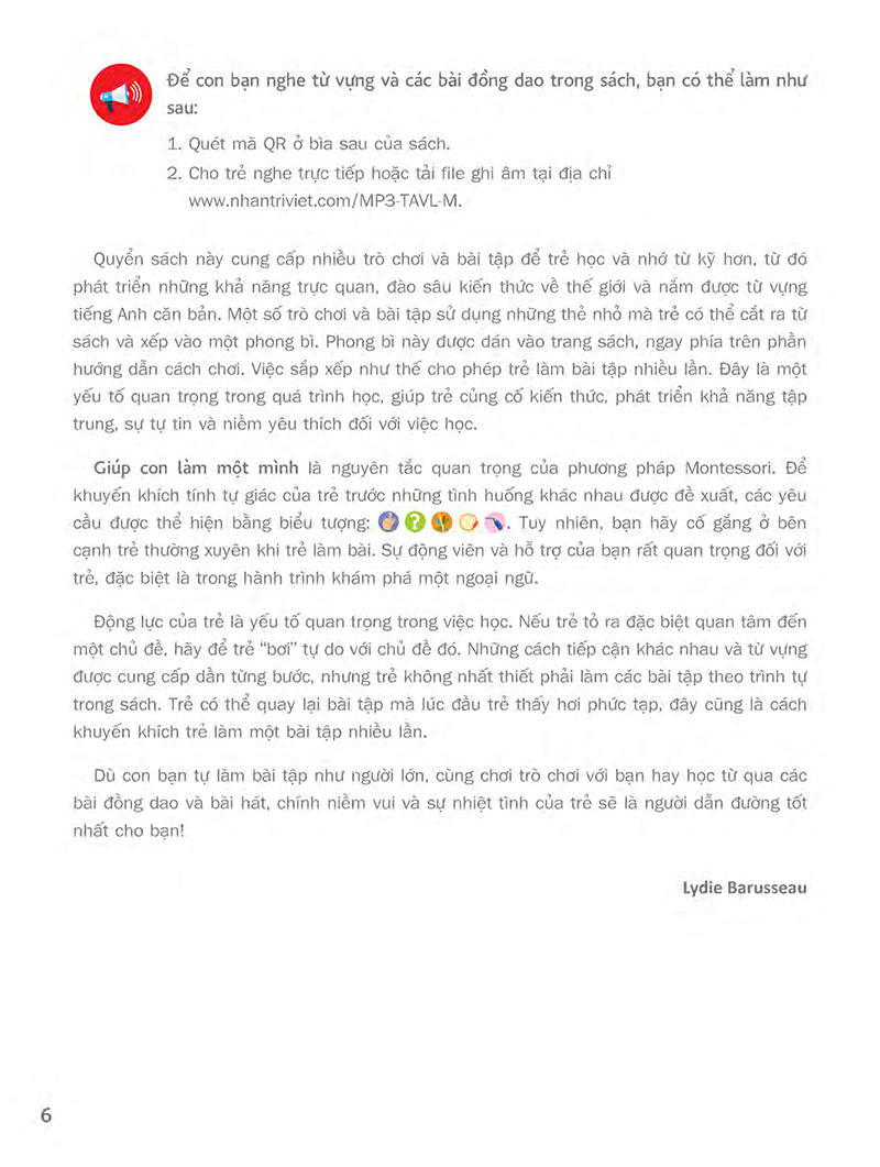 sách bài tập theo phương pháp montessori - tiếng anh vỡ lòng (cd)