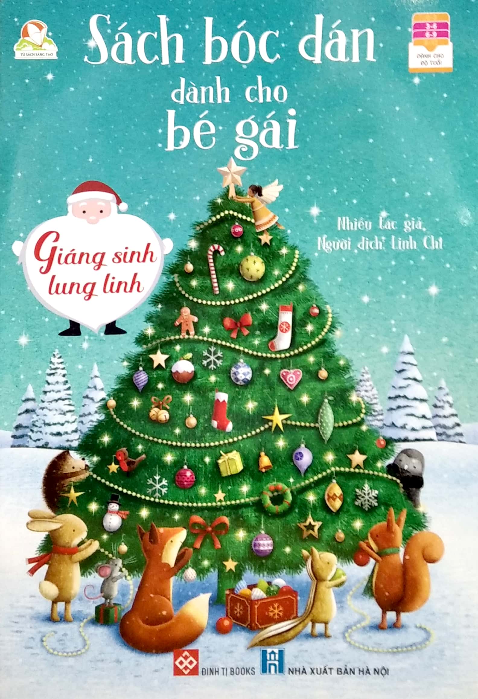 sách bóc dán dành cho bé gái - giáng sinh lung linh