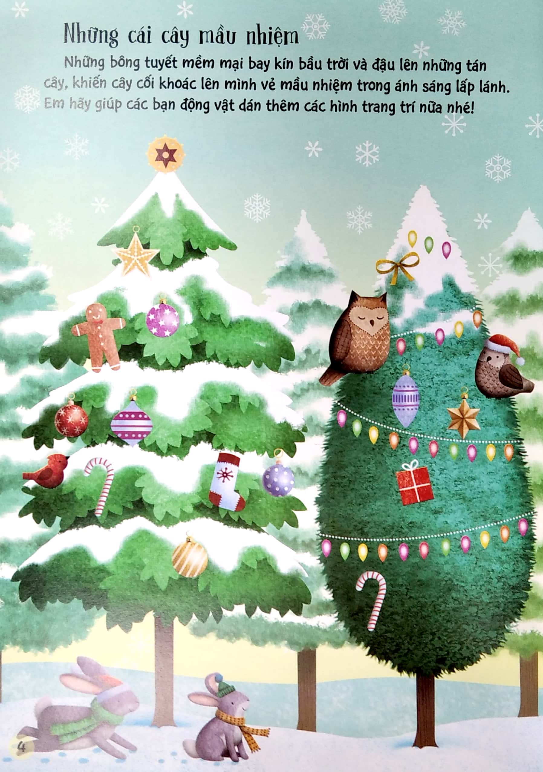 sách bóc dán dành cho bé gái - giáng sinh lung linh