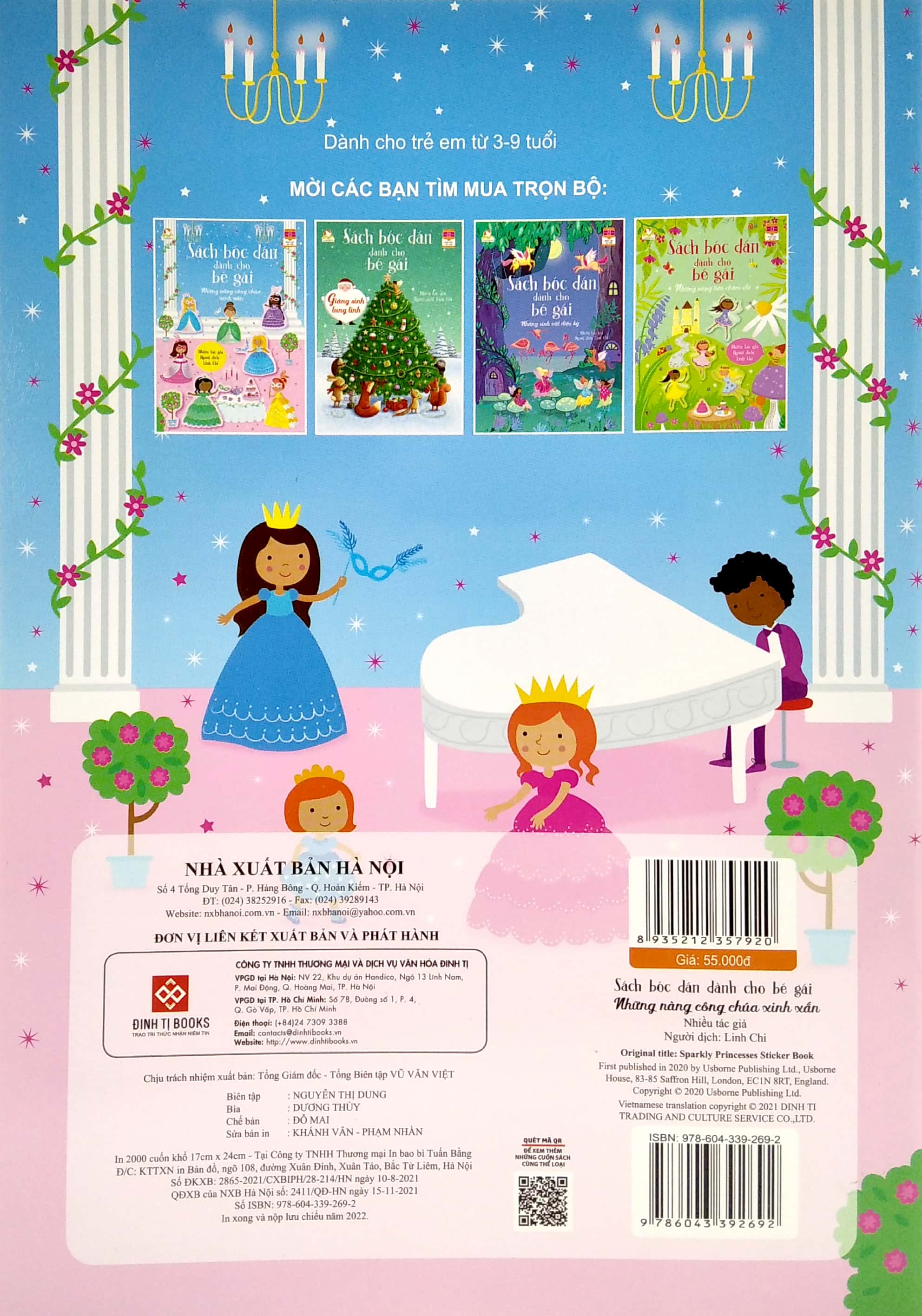 sách bóc dán dành cho bé gái - những nàng công chúa xinh xắn