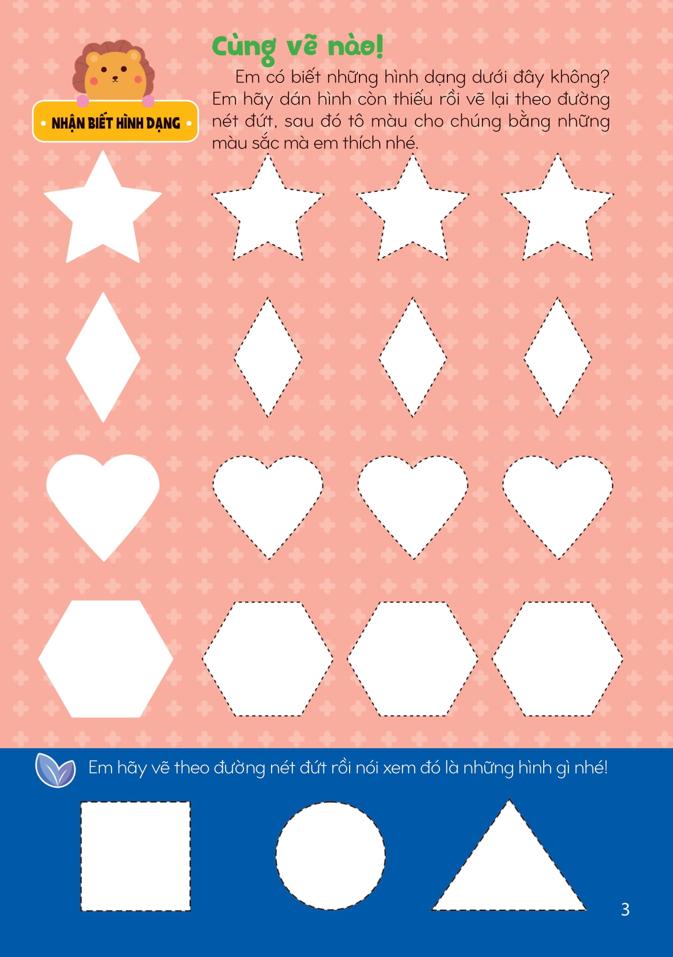 sách bóc dán giúp phát triển toàn diện cho trẻ - nhận biết các hình dạng, sự vật