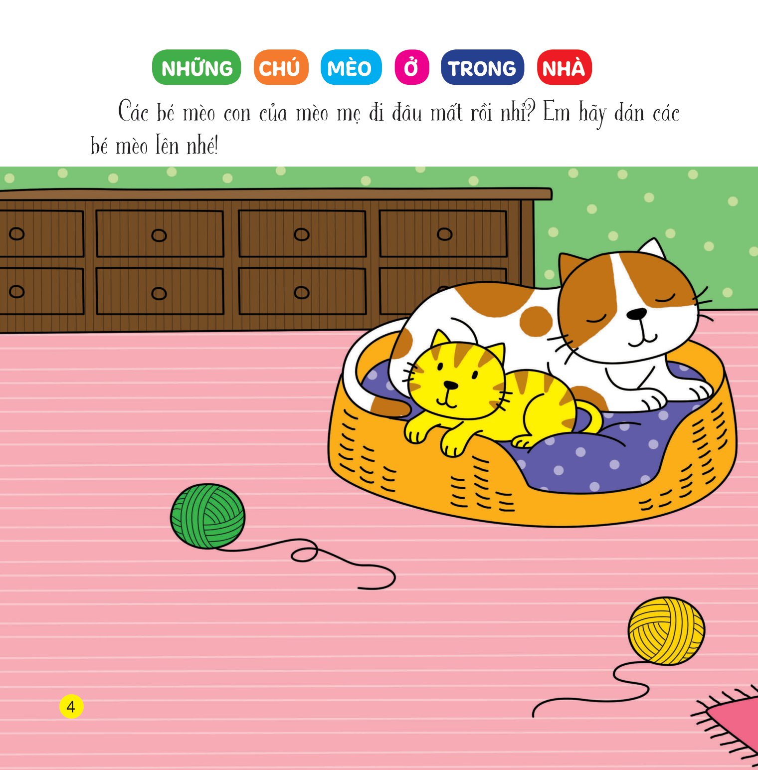 sách bóc dán giúp trẻ phát triển nhận thức đầu đời - thú cưng dễ thương