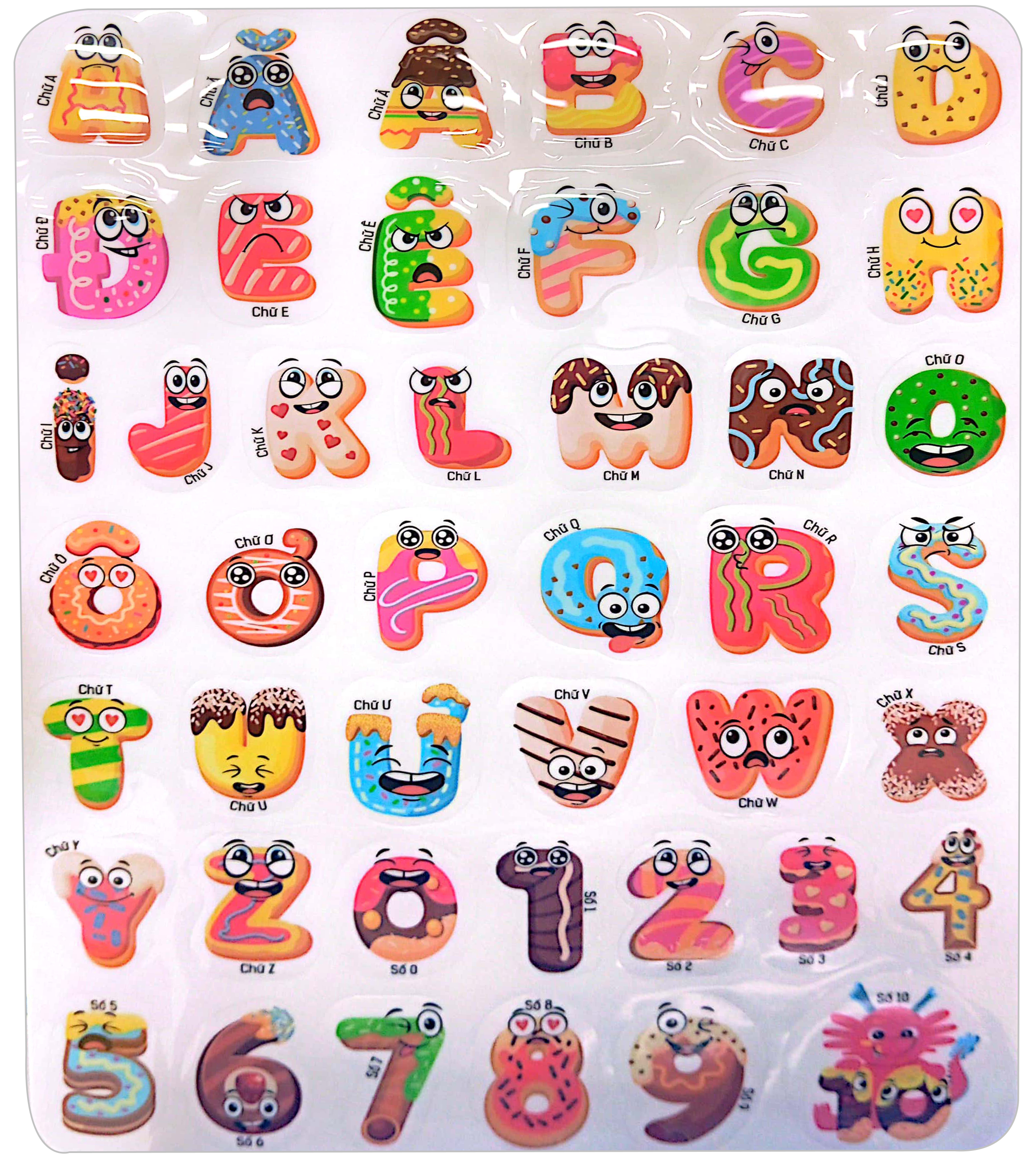 sách bóc dán khổng lồ - bảng chữ cái vui nhộn - funny alphabet - alphabet amusant (đa ngữ việt-anh-pháp)