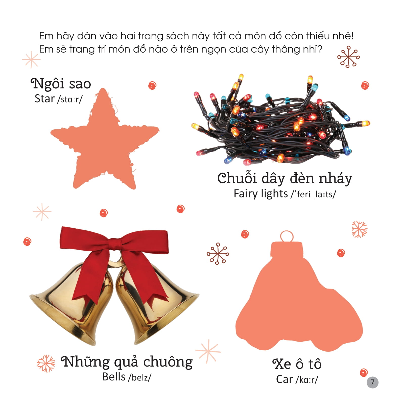 Sách Bóc Dán Phát Triển Ngôn Ngữ Và Nhận Biết - Giáng Sinh