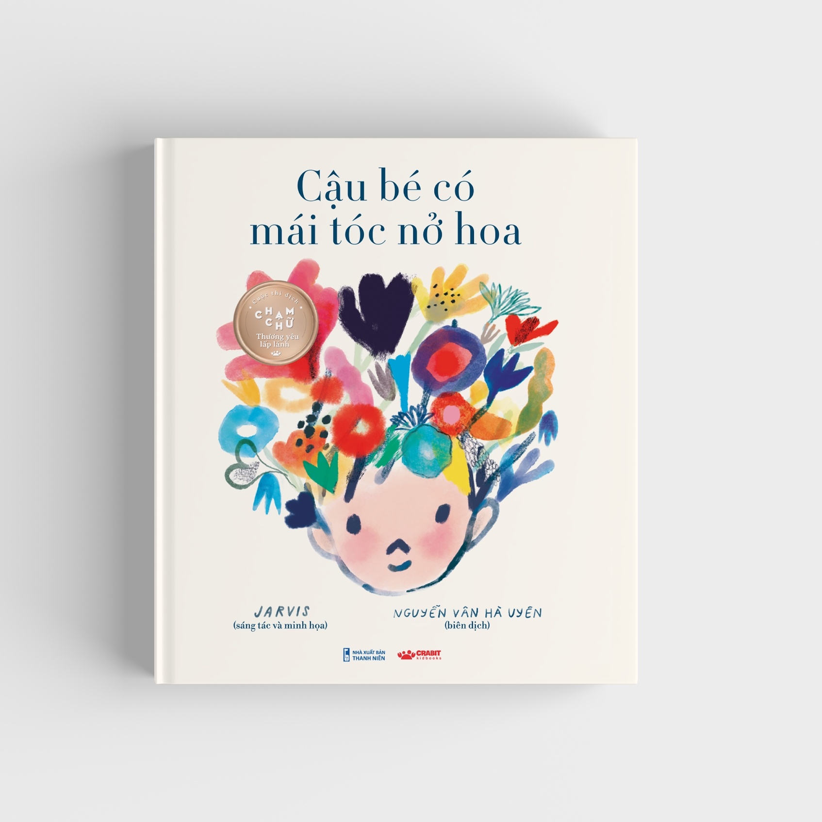 sách chạm chữ - cậu bé có mái tóc nở hoa - bìa cứng