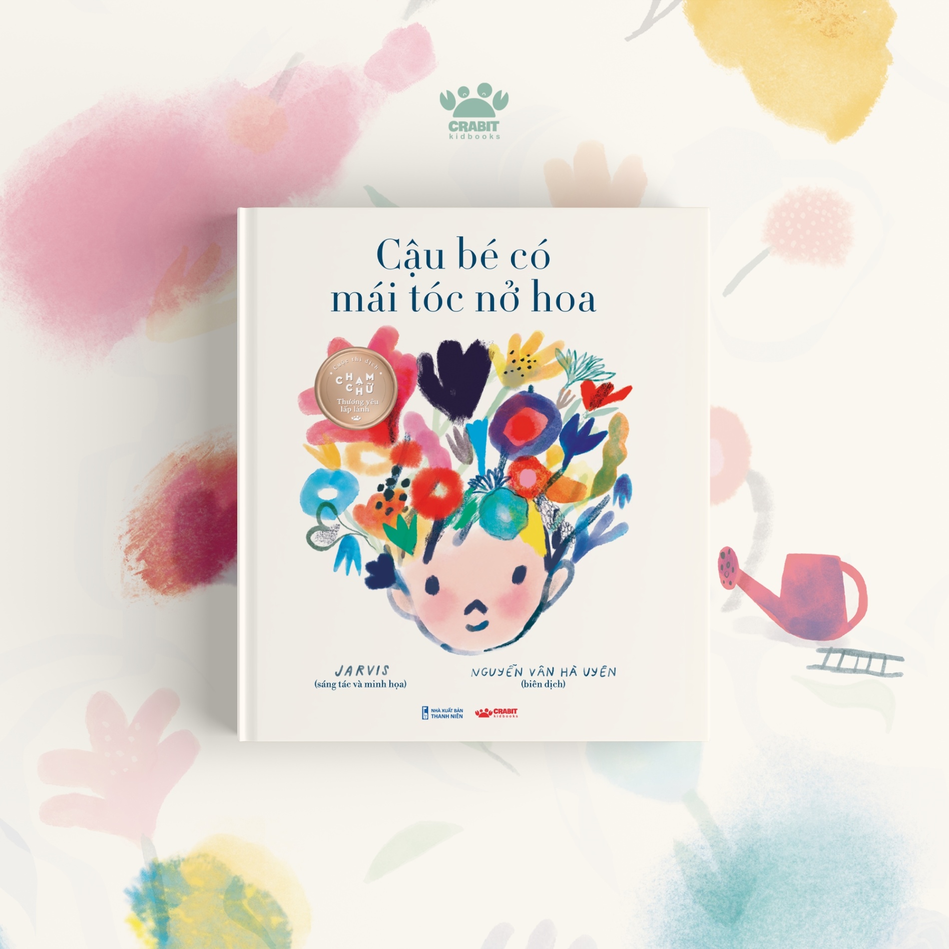 sách chạm chữ - cậu bé có mái tóc nở hoa - bìa cứng