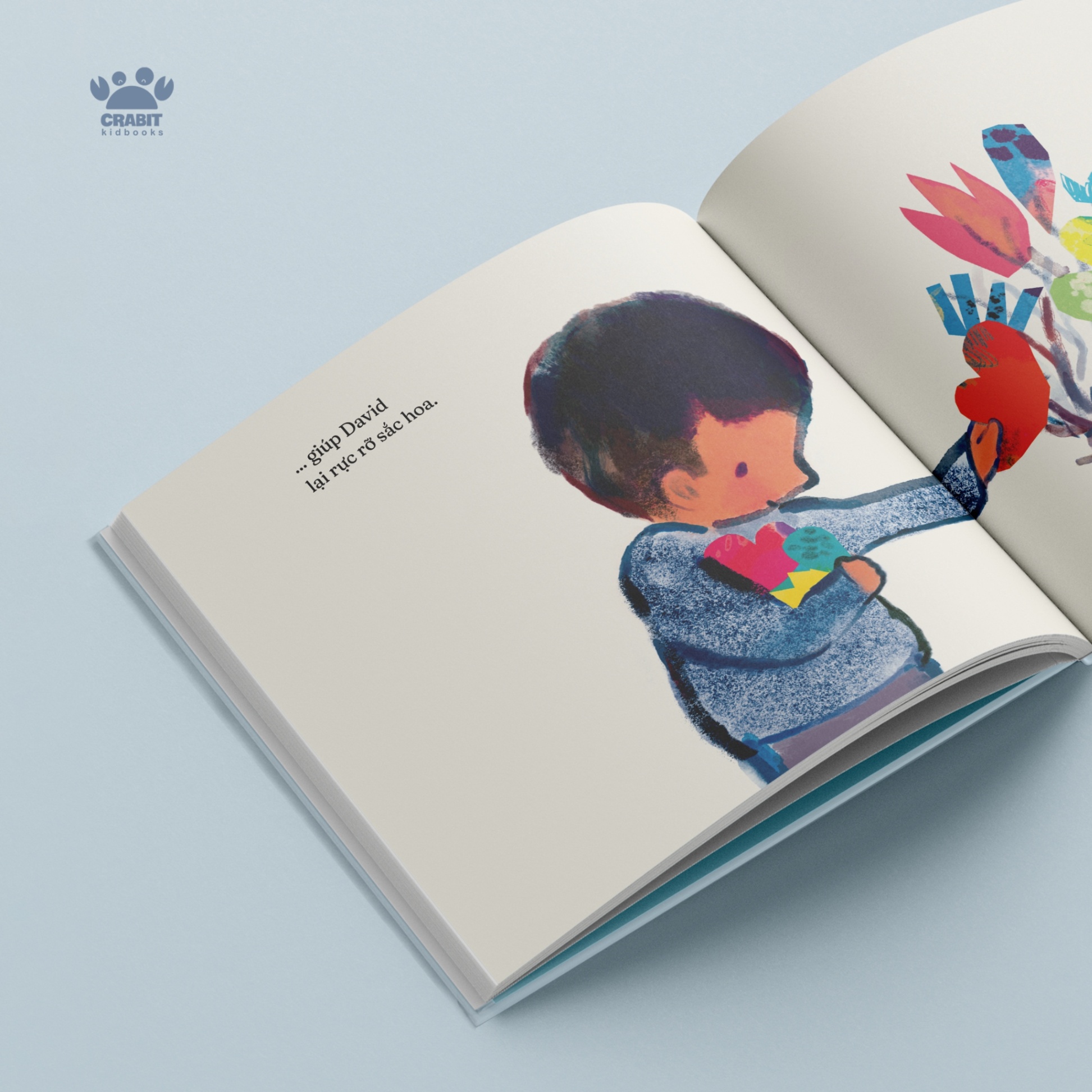 sách chạm chữ - cậu bé có mái tóc nở hoa - bìa cứng