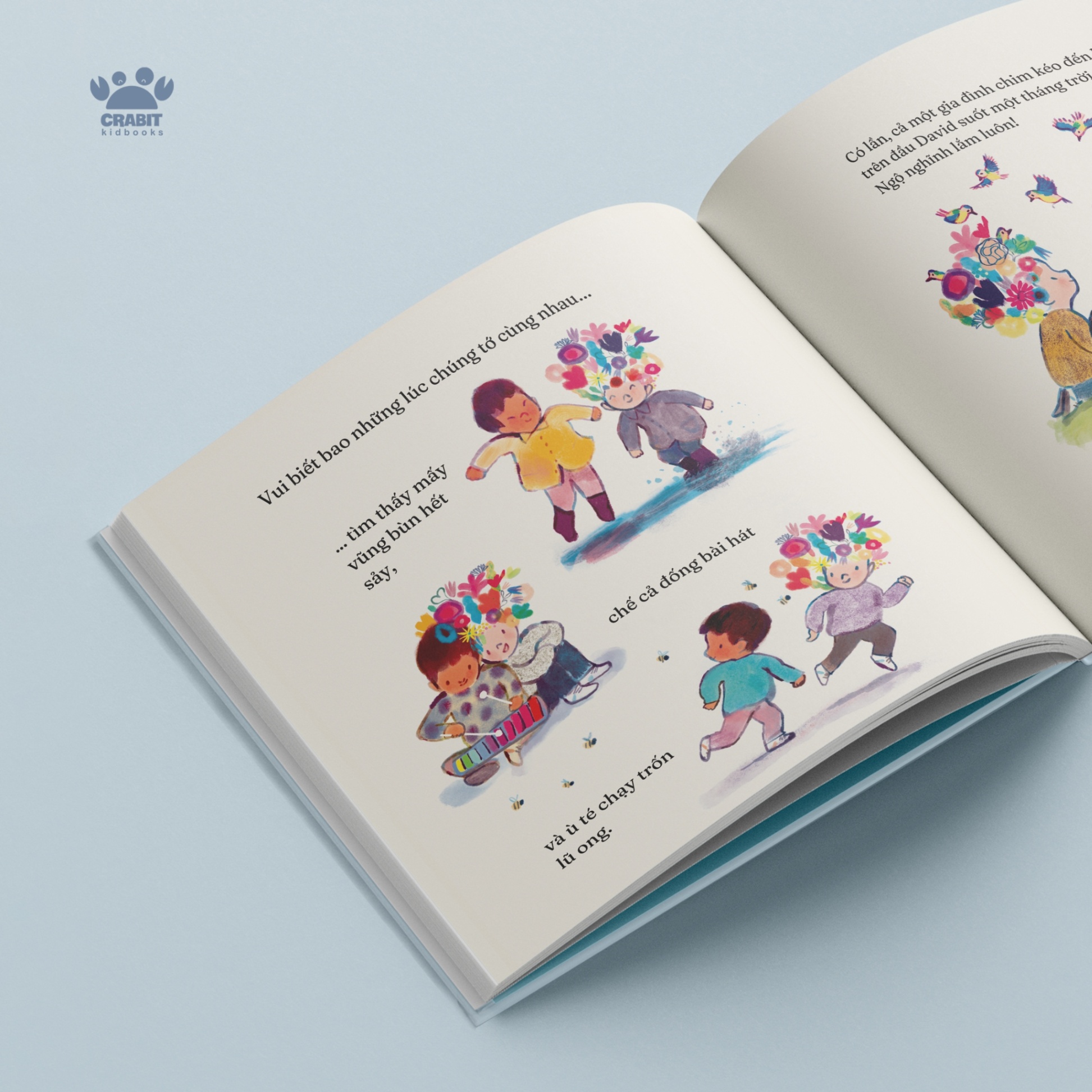 sách chạm chữ - cậu bé có mái tóc nở hoa - bìa cứng