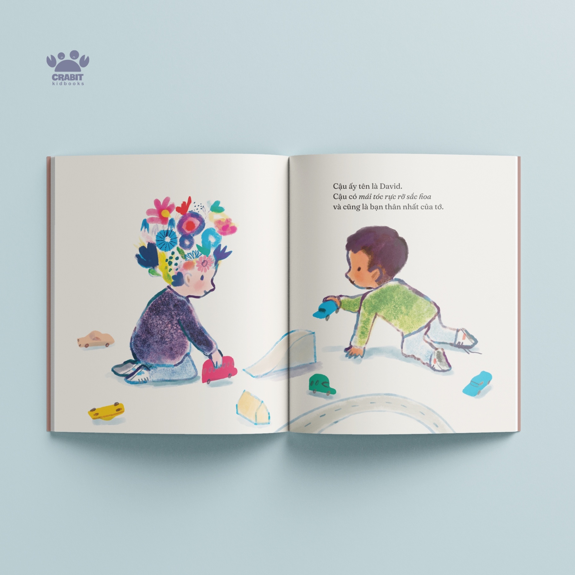 sách chạm chữ - cậu bé có mái tóc nở hoa - bìa cứng