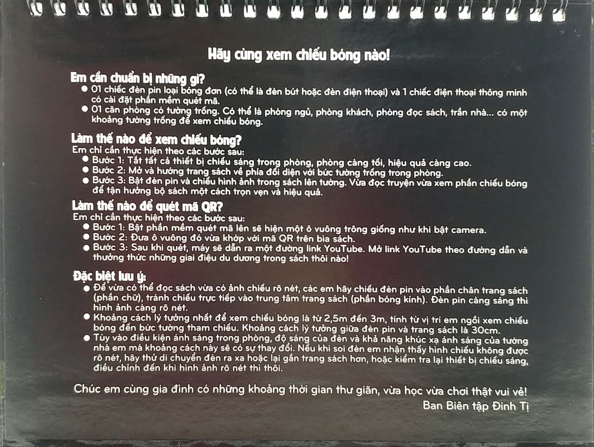 sách chiếu bóng - cinema book - rạp chiếu phim trong sách - tấm cám