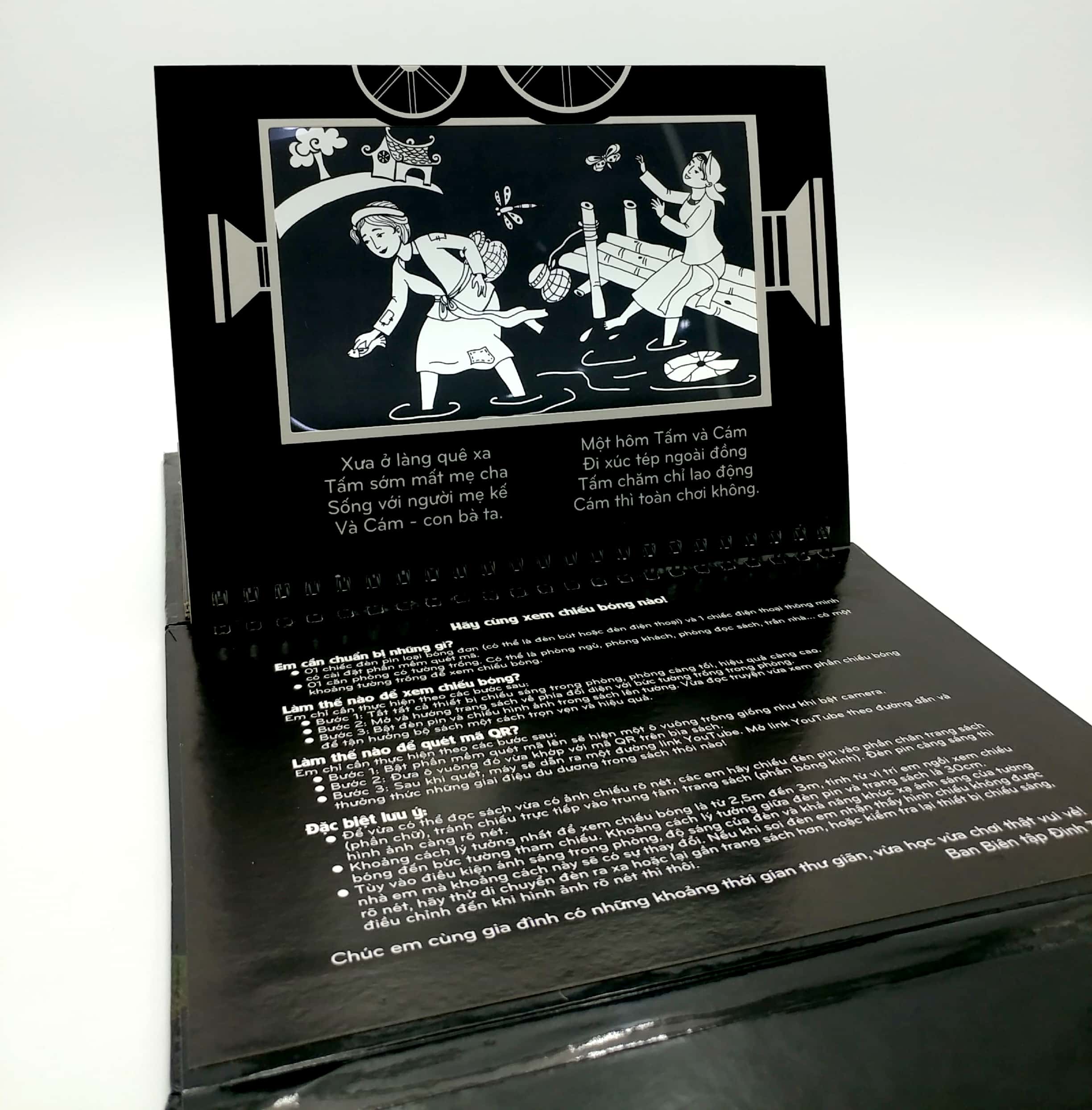 sách chiếu bóng - cinema book - rạp chiếu phim trong sách - tấm cám