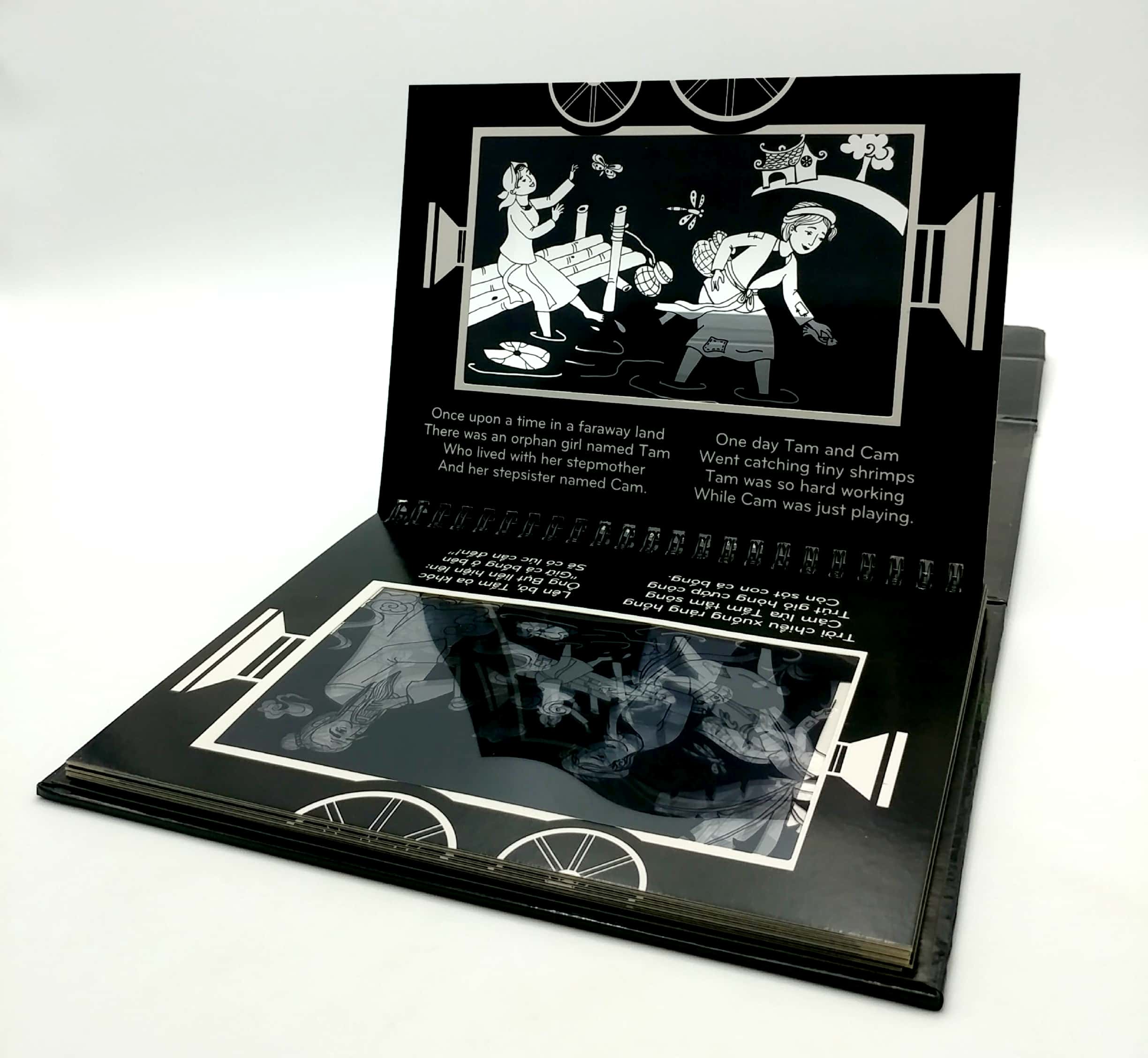 sách chiếu bóng - cinema book - rạp chiếu phim trong sách - tấm cám