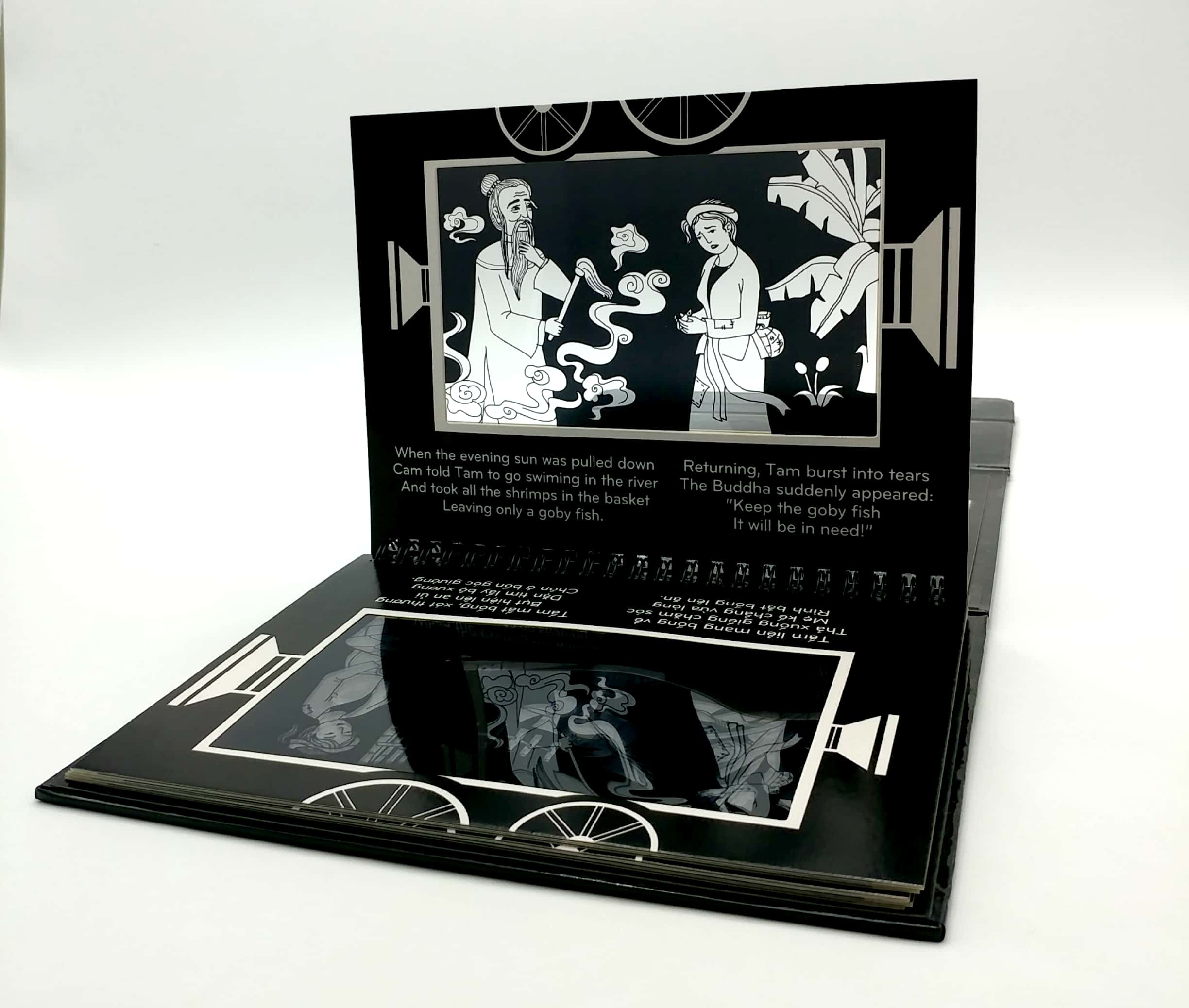 sách chiếu bóng - cinema book - rạp chiếu phim trong sách - tấm cám