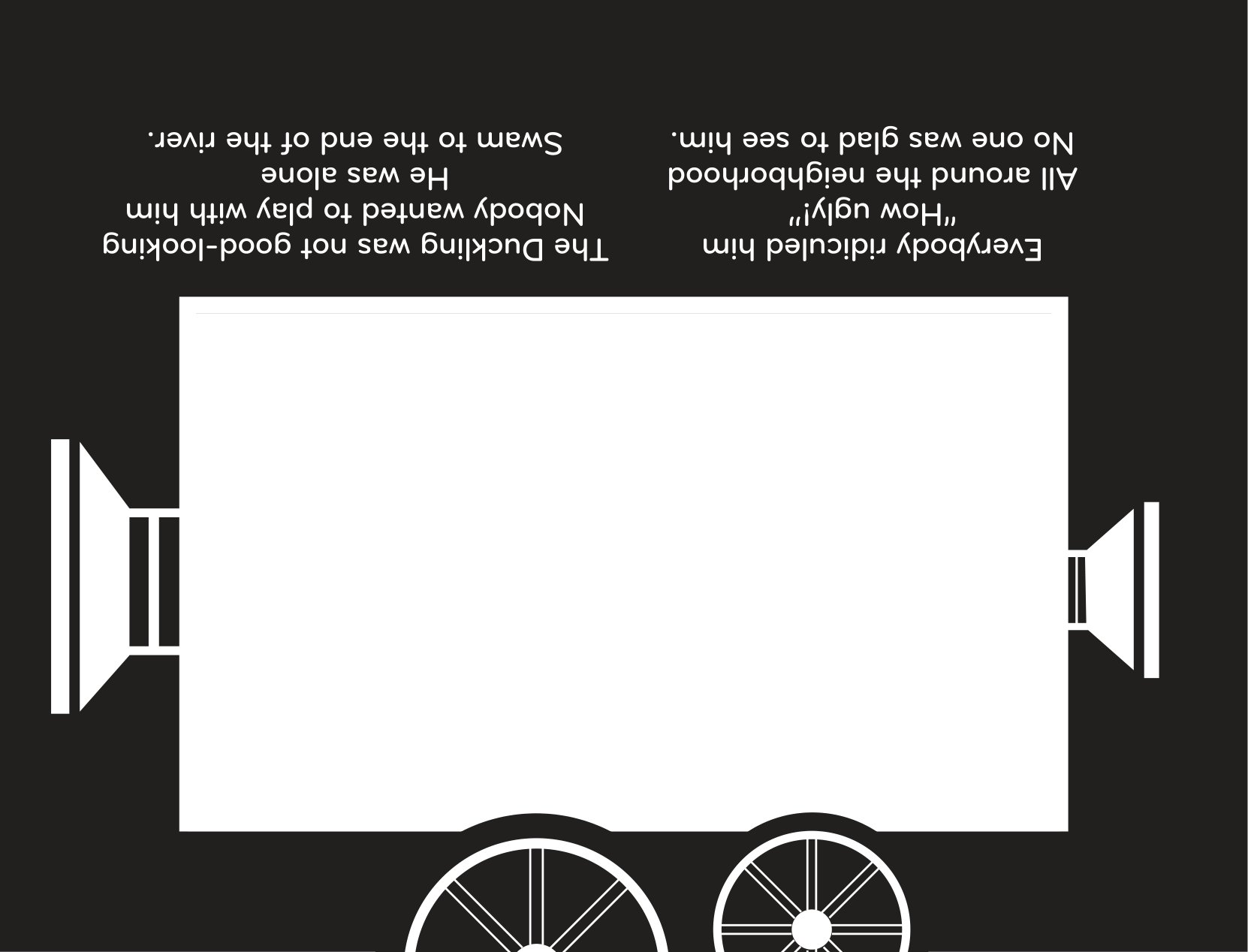 sách chiếu bóng - cinema book - rạp chiếu phim trong sách - vịt con xấu xí