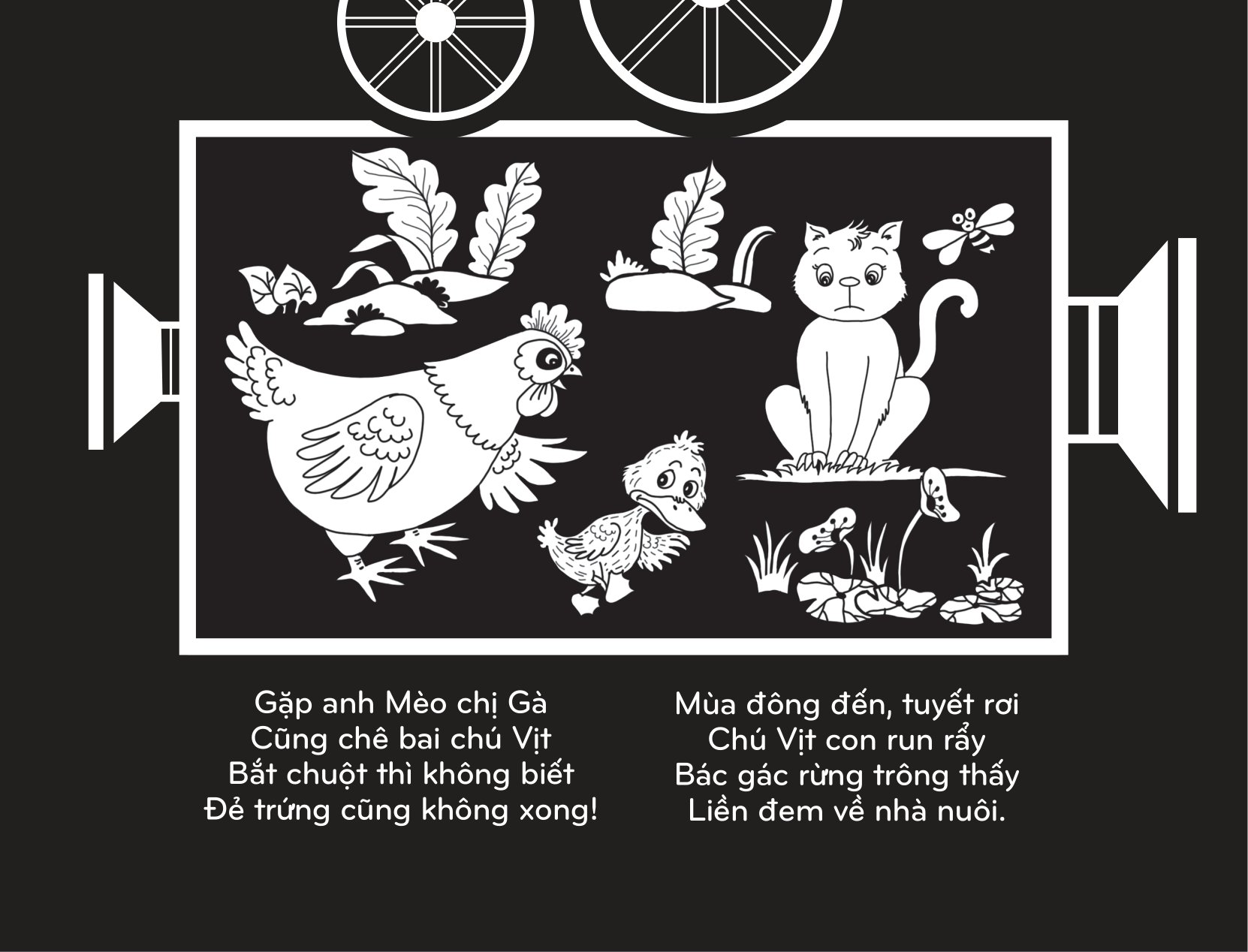 sách chiếu bóng - cinema book - rạp chiếu phim trong sách - vịt con xấu xí