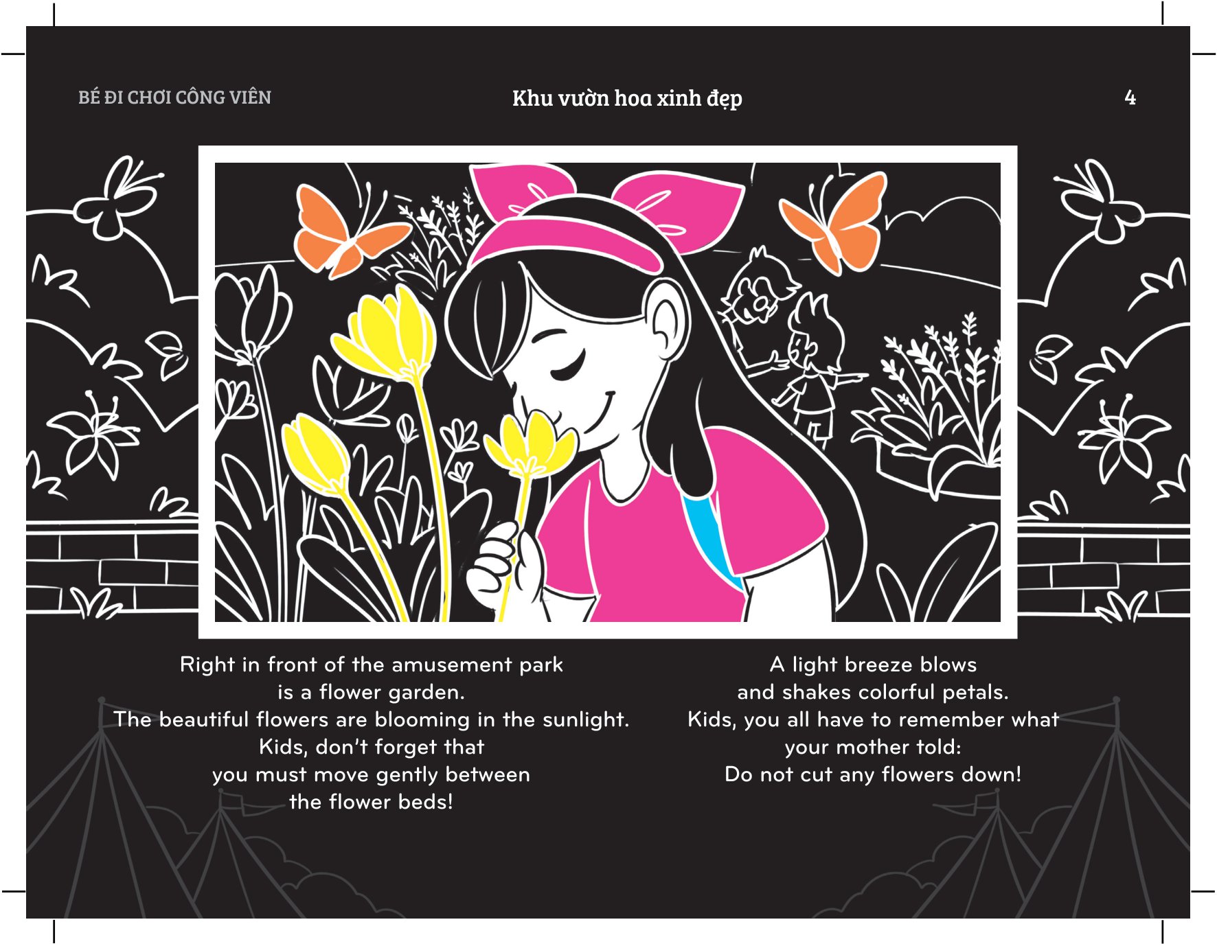 sách chiếu bóng thần kỳ - bé đi chơi công viên