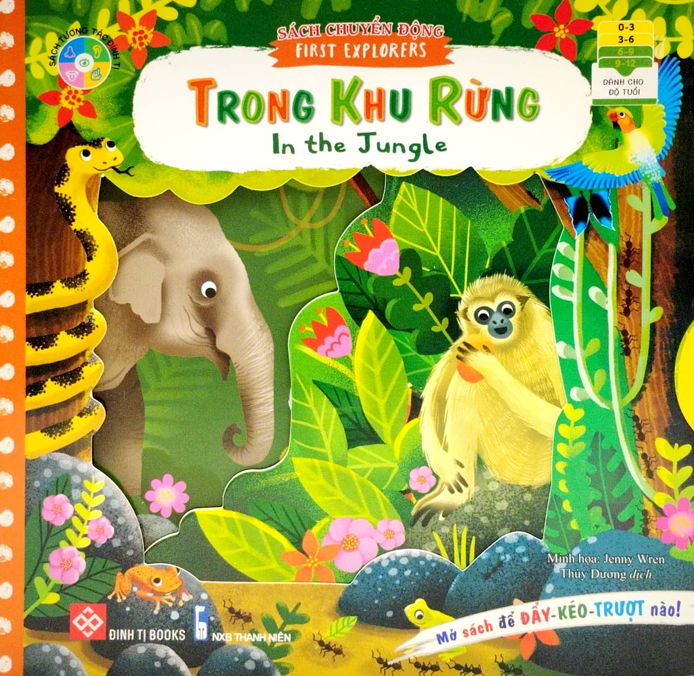 sách chuyển động - first explorers - in the jungle - trong khu rừng