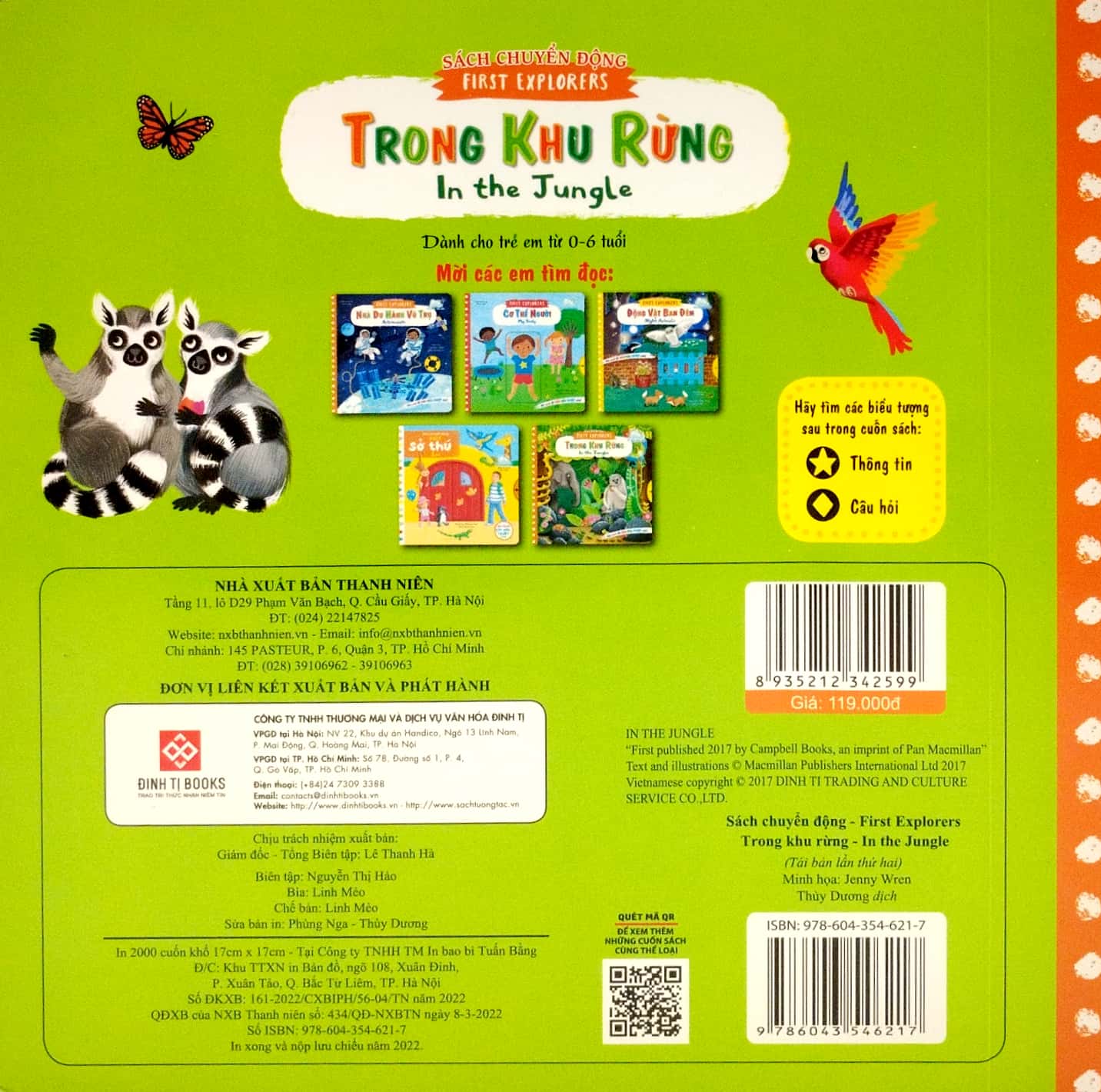 sách chuyển động - first explorers - in the jungle - trong khu rừng