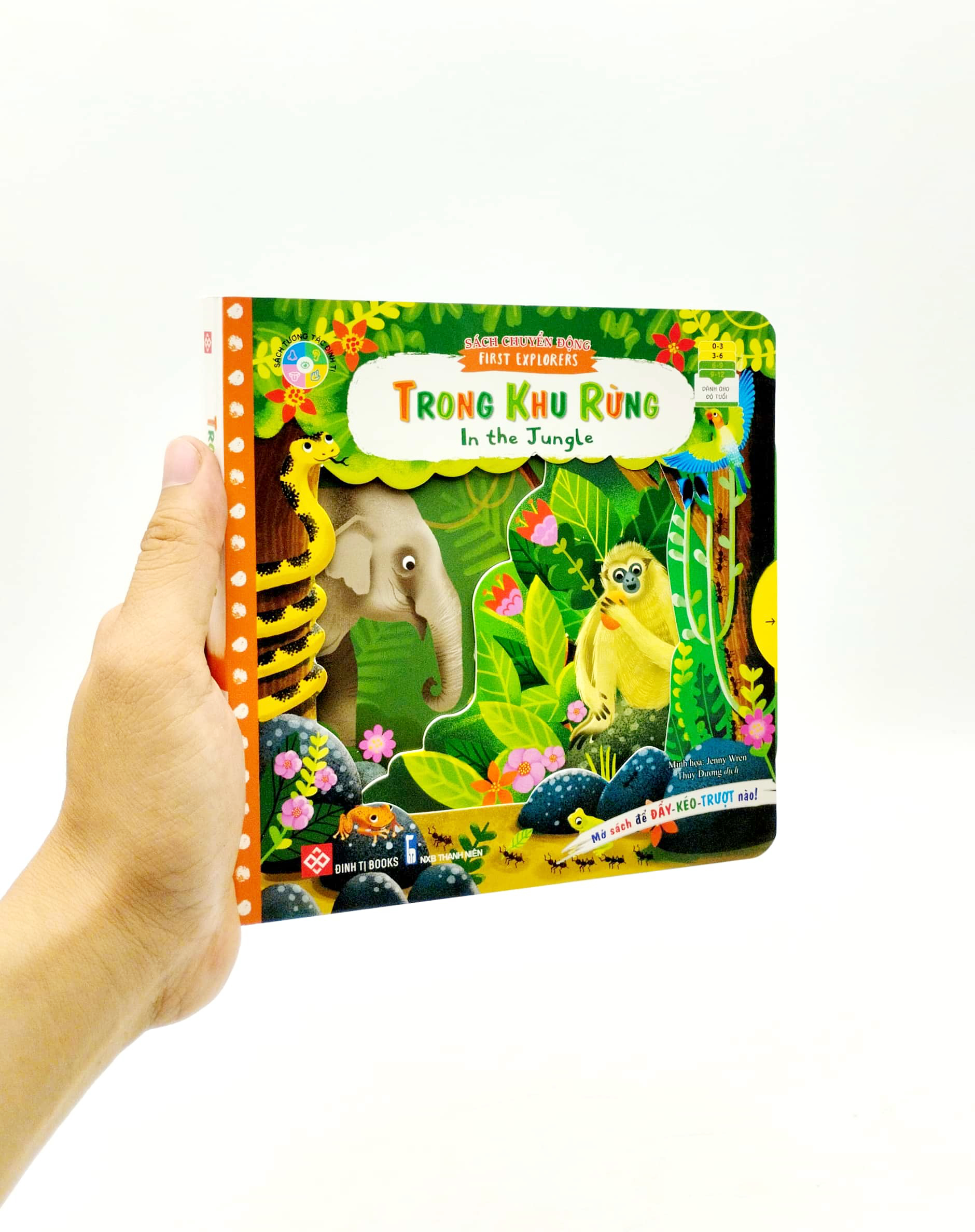 sách chuyển động - first explorers - in the jungle - trong khu rừng