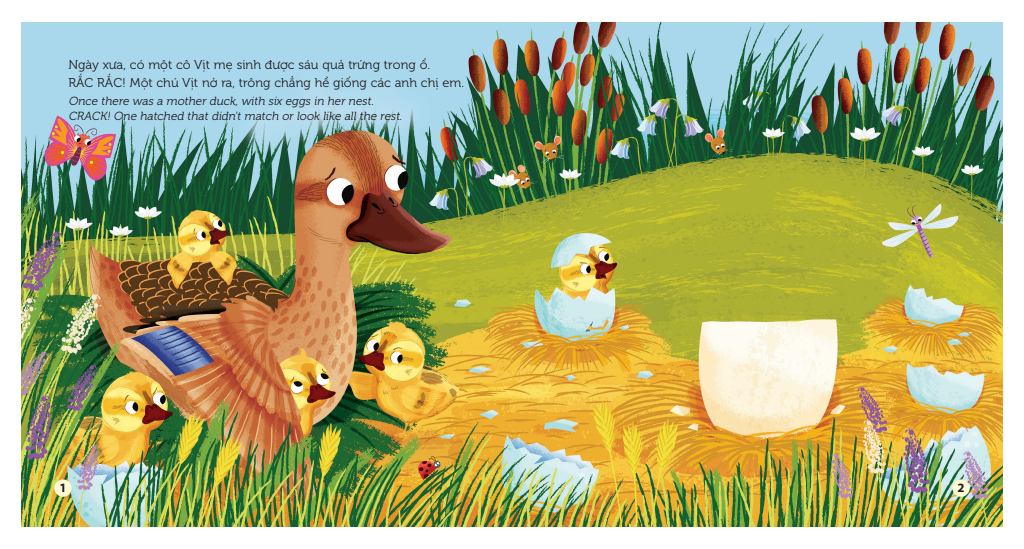 sách chuyển động - first stories - vịt con xấu xí - the ugly duckling - bìa cứng