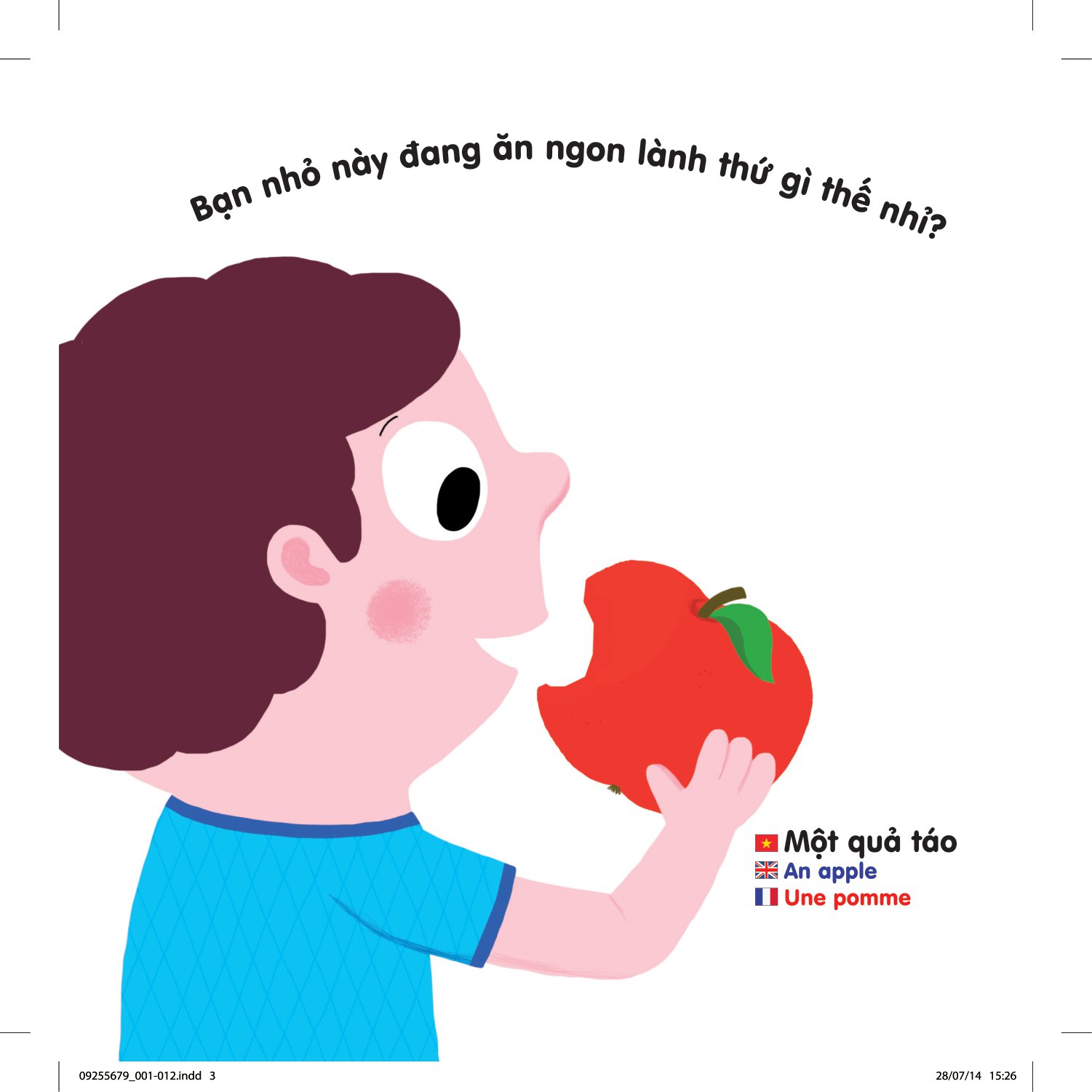 sách chuyển động thông minh đa ngữ việt - anh - pháp: các loại hoa quả - fruits - les fruits (tái bản)