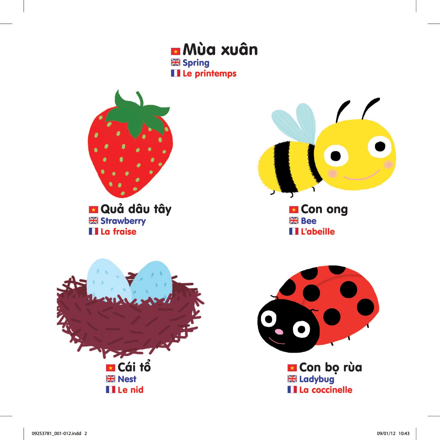 sách chuyển động thông minh đa ngữ việt - anh - pháp: các mùa trong năm - seasons - les saisons