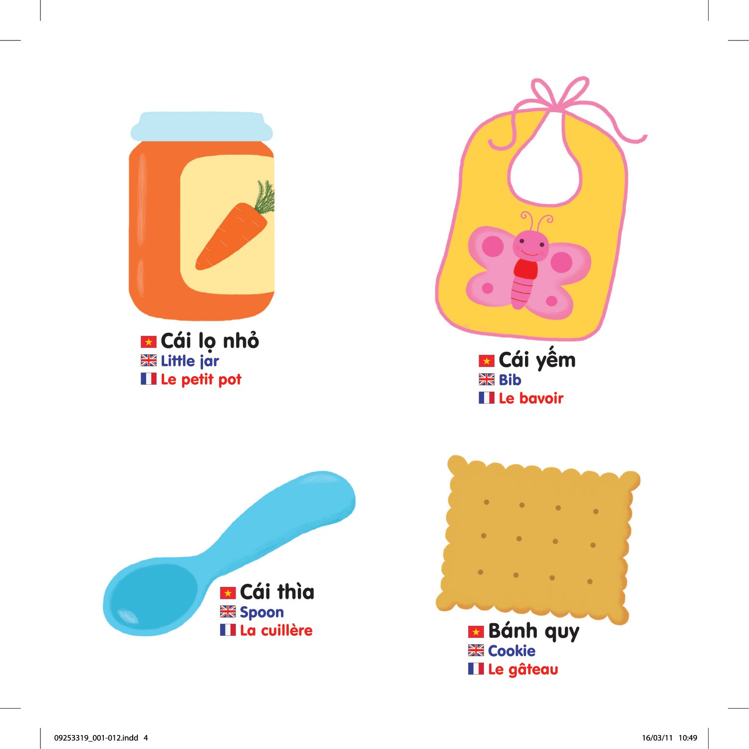 sách chuyển động thông minh đa ngữ việt - anh - pháp: đồ dùng của bé - baby stuffs - les matériels de puériculture