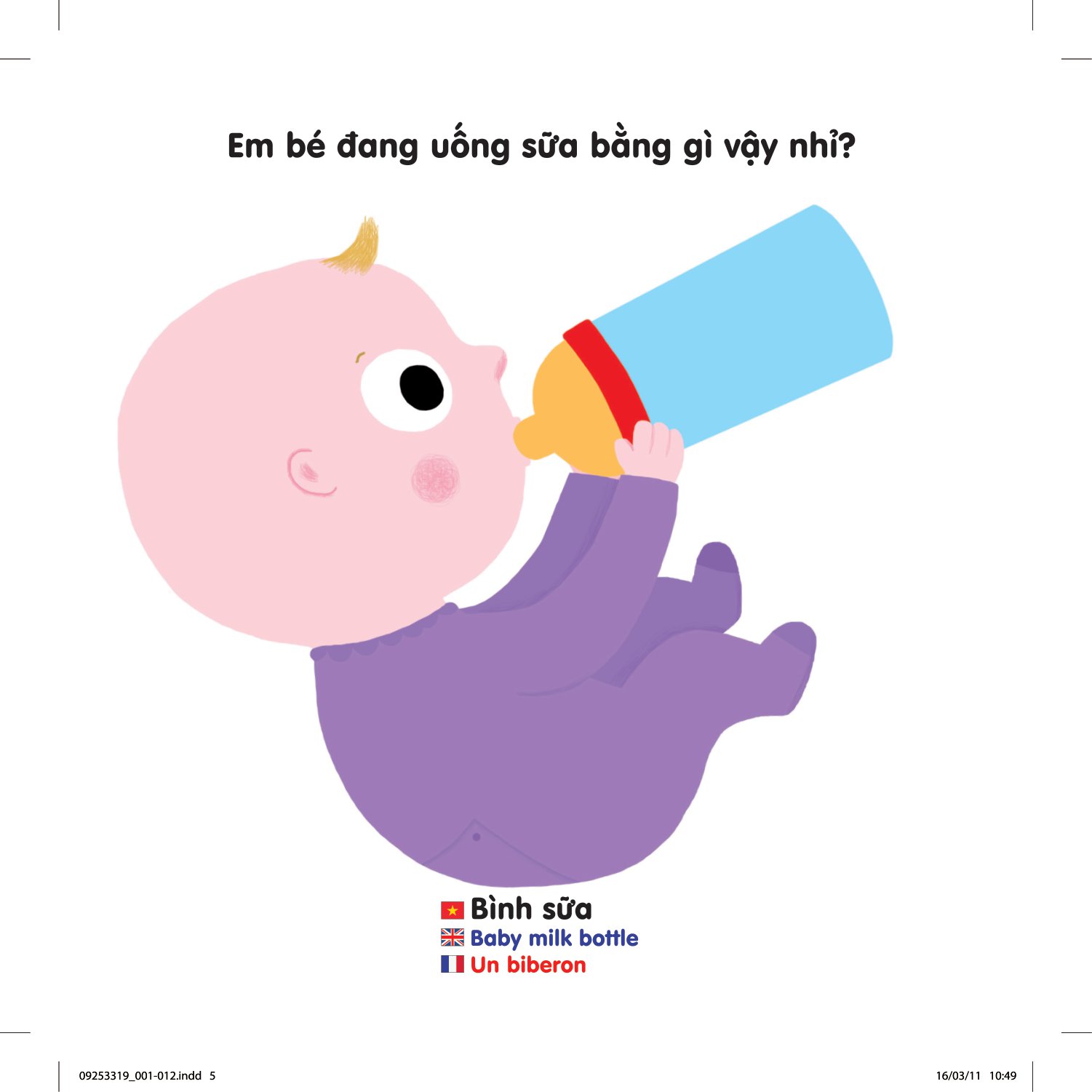 sách chuyển động thông minh đa ngữ việt - anh - pháp: đồ dùng của bé - baby stuffs - les matériels de puériculture